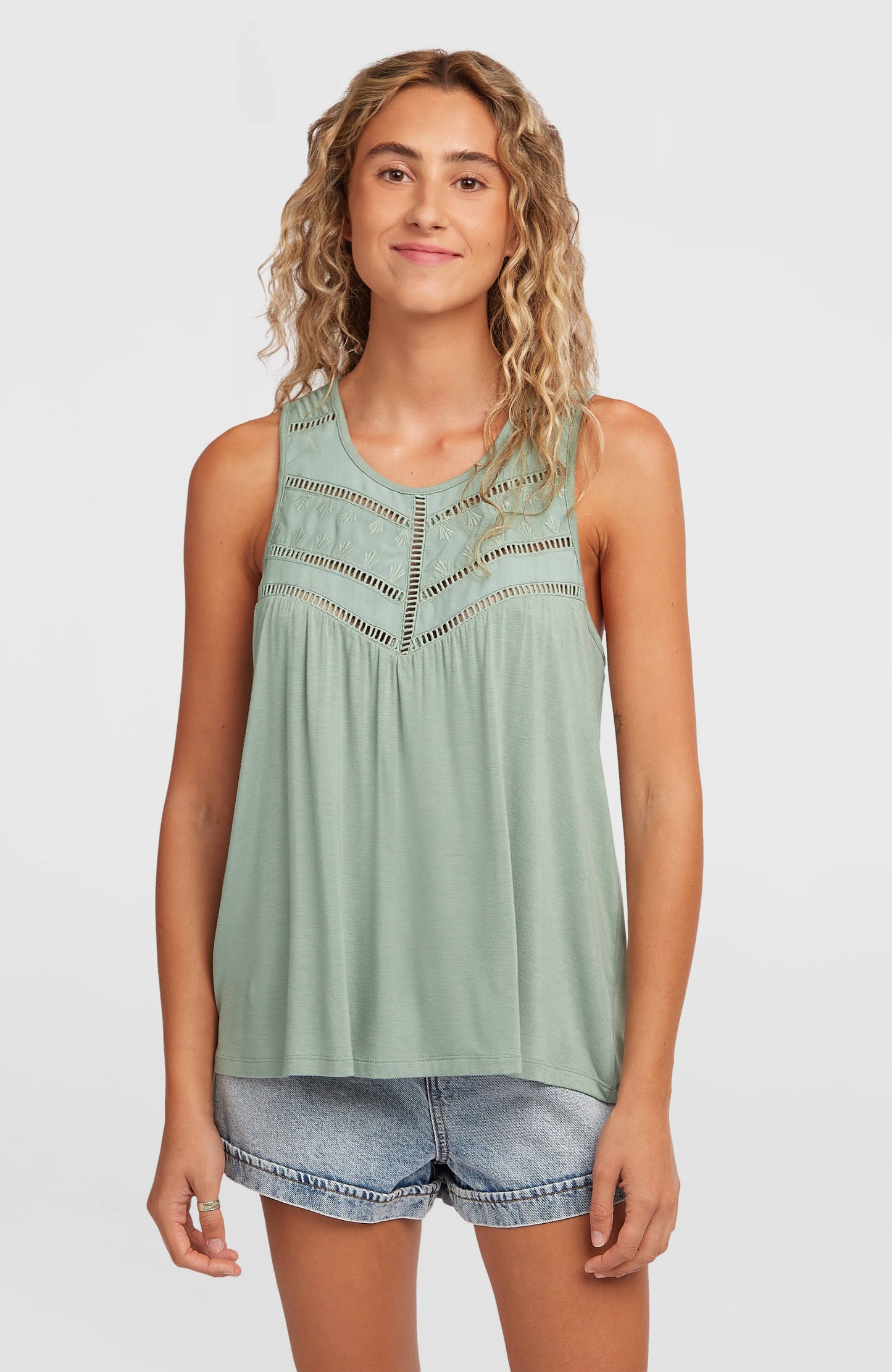 Women Essentials Tokeena Embroidery Tank