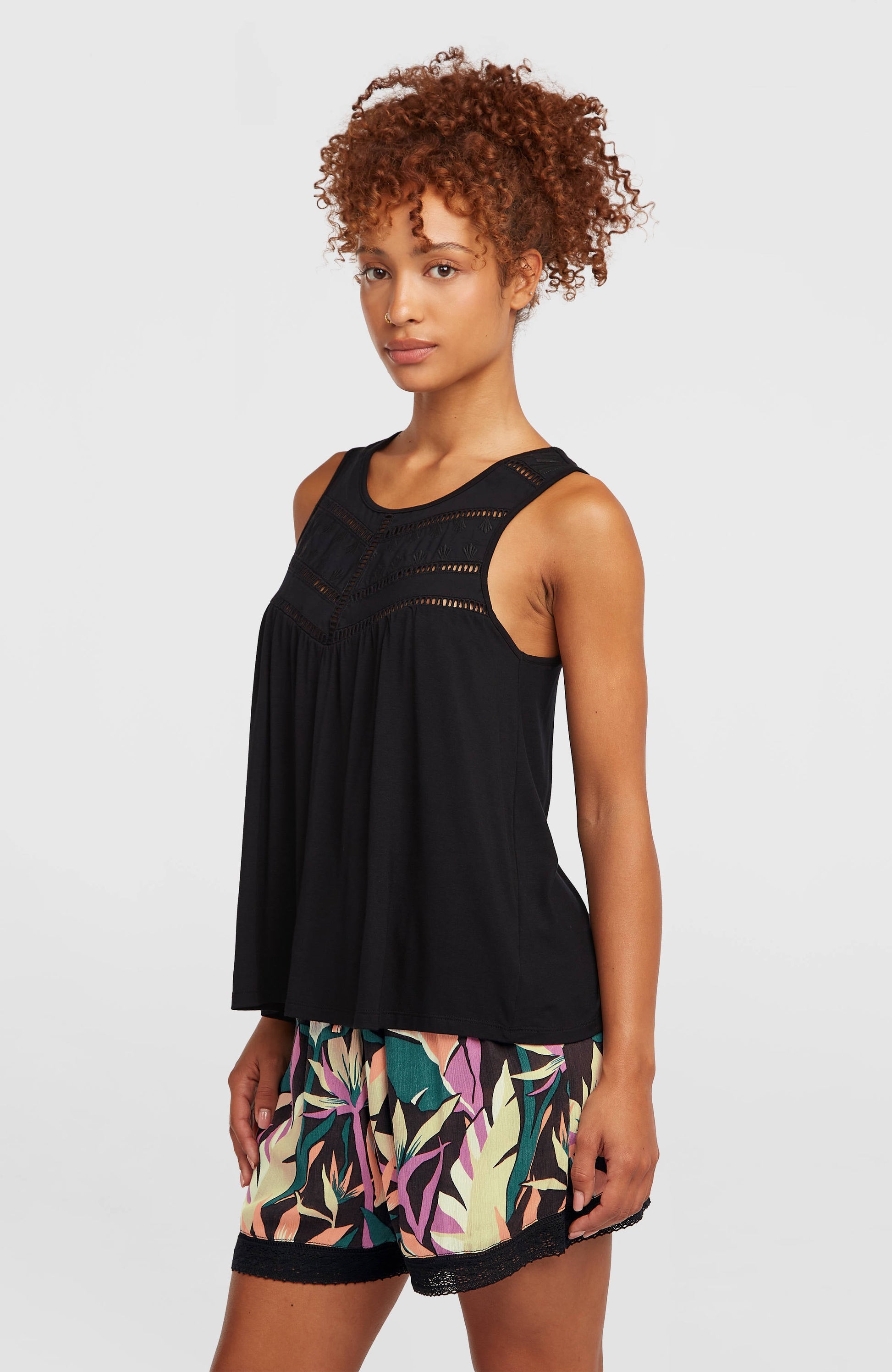 Women Essentials Tokeena Embroidery Tank
