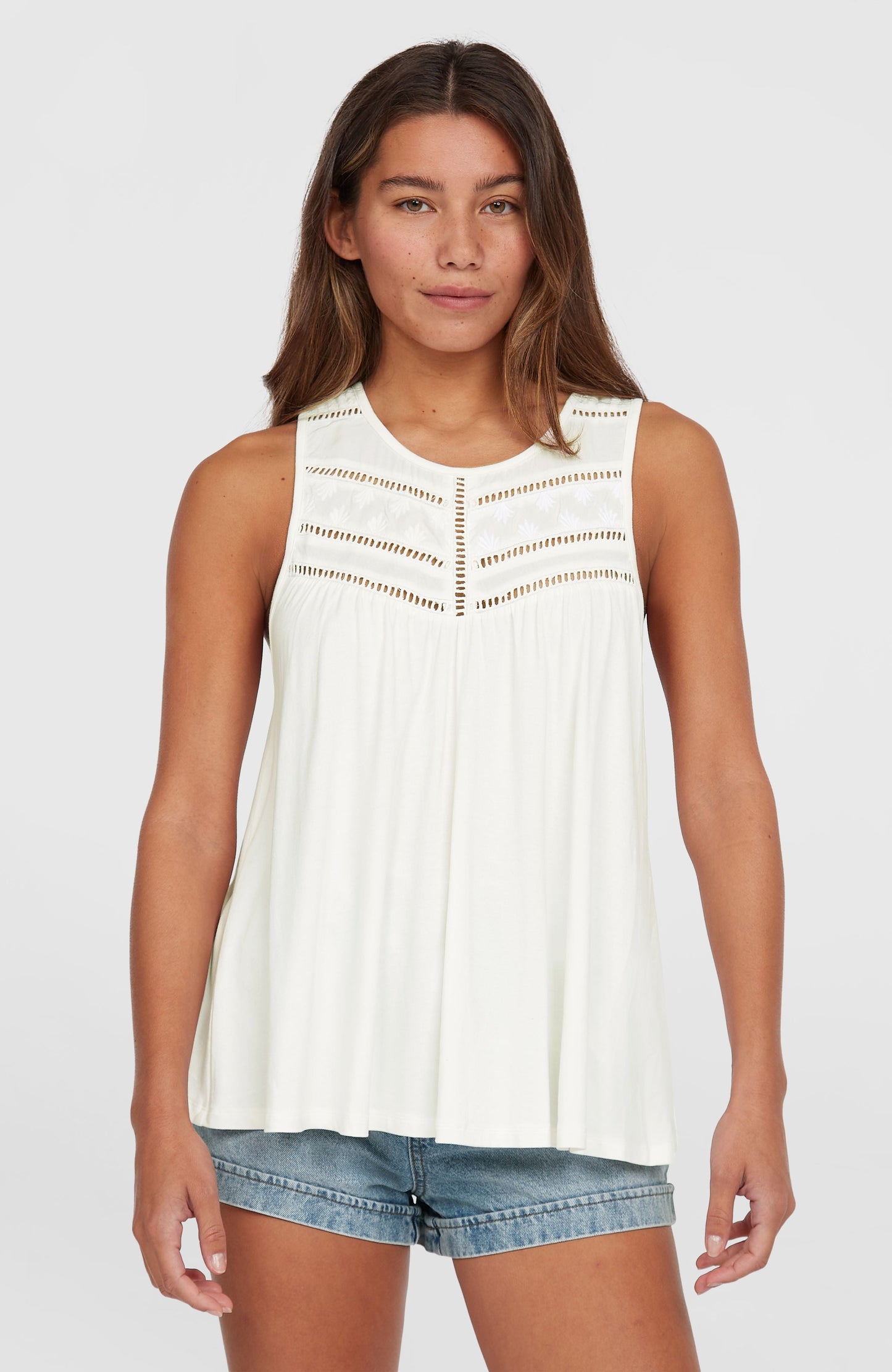 Women Essentials Tokeena Embroidery Tank