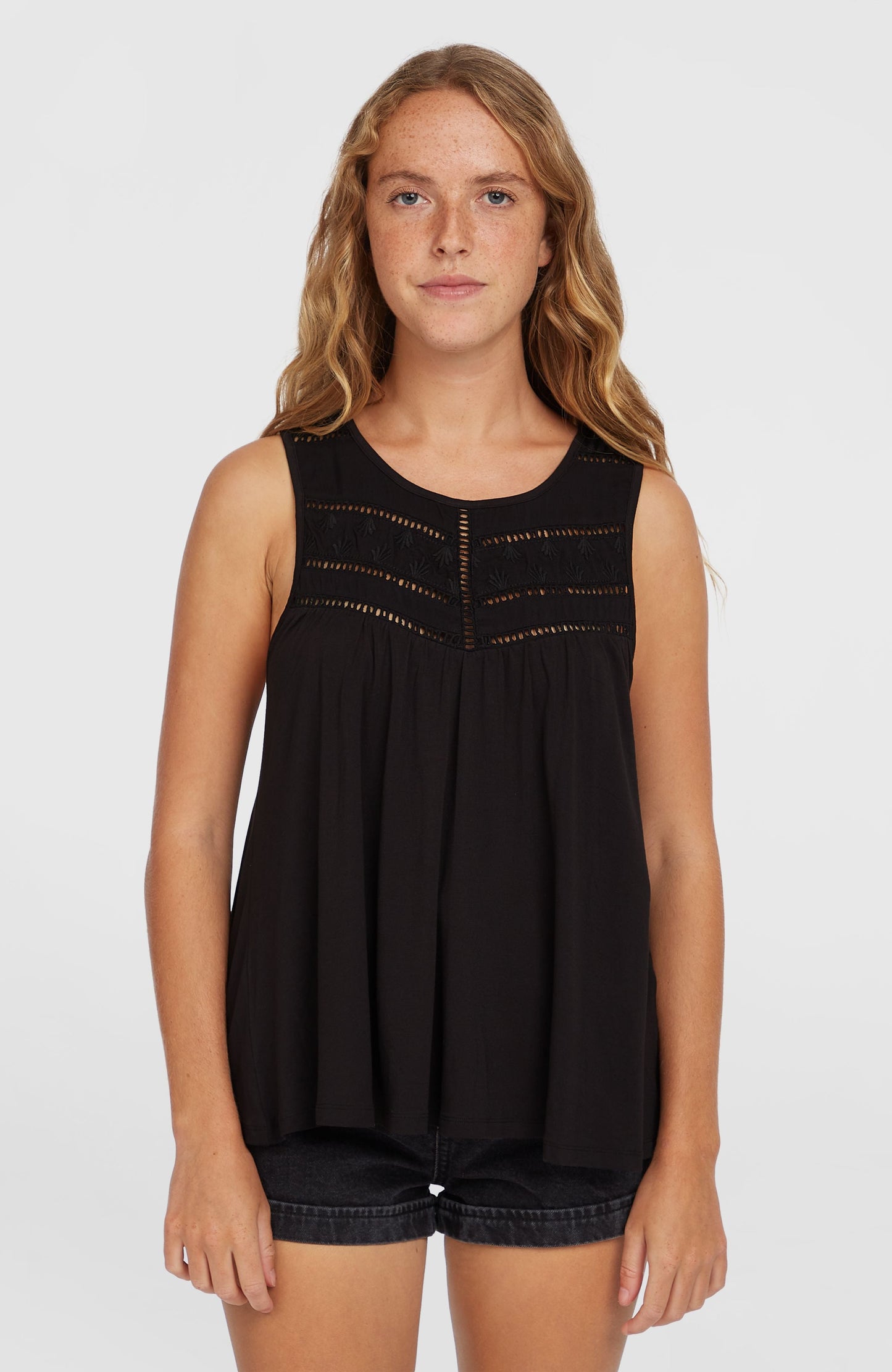 Women Essentials Tokeena Embroidery Tank