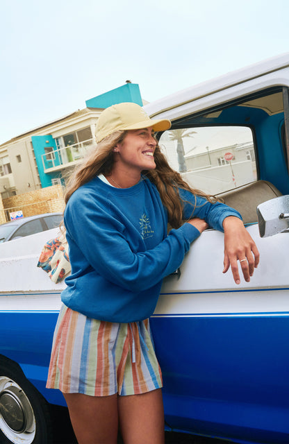 Women Beach Vintage Crew Sweatshirt