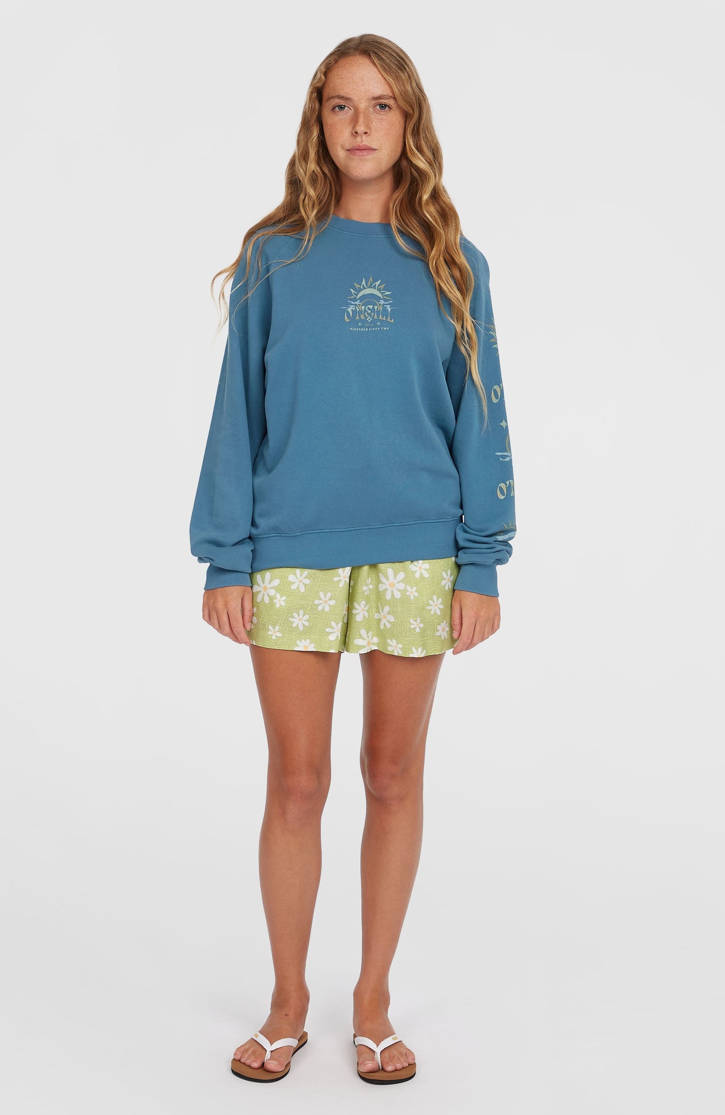 Women Beach Vintage Crew Sweatshirt