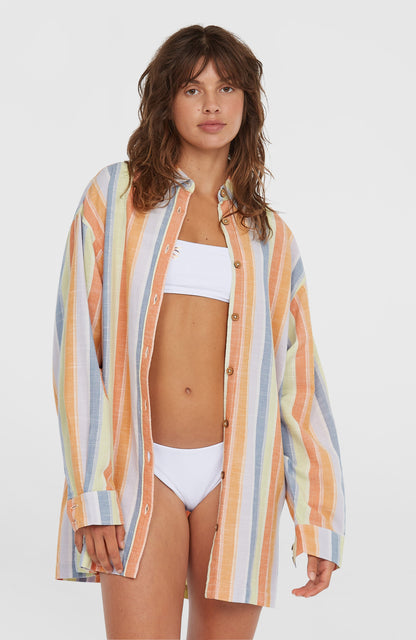 Women Beach Vintage Long Shirt