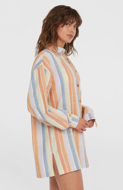 Women Beach Vintage Long Shirt