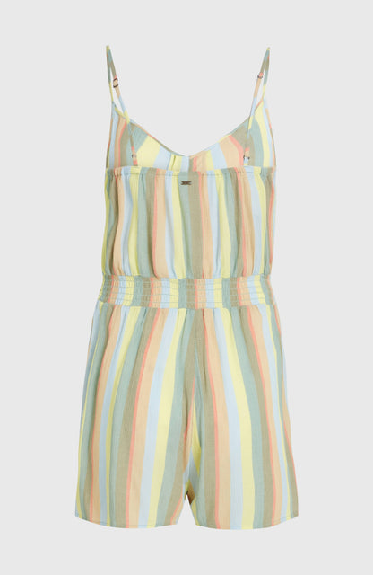 Women Thin Strap Buttoned Romper