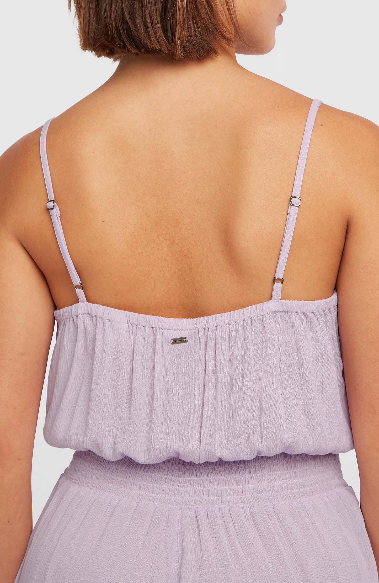 Women Thin Strap Buttoned Romper