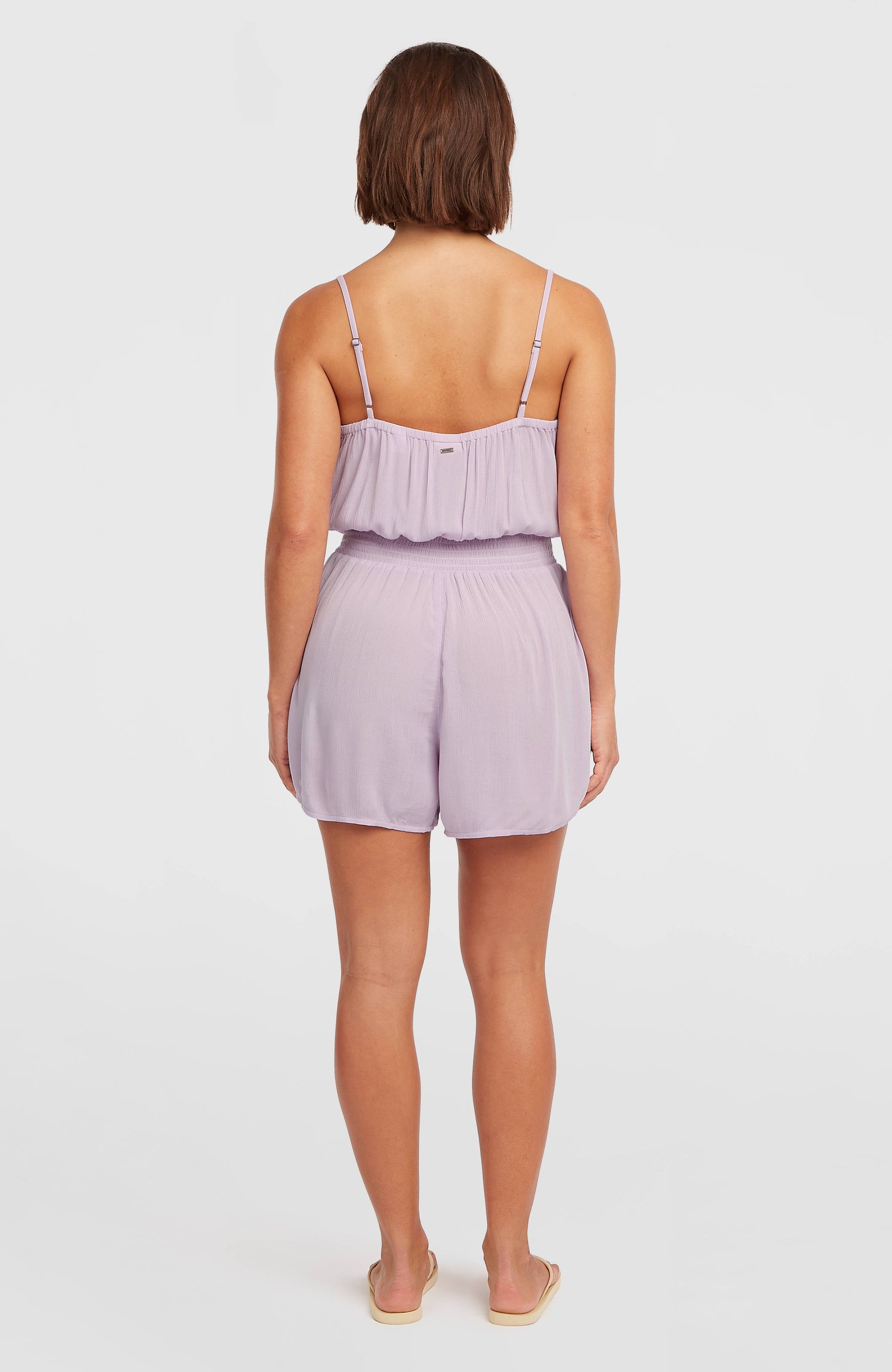 Women Thin Strap Buttoned Romper