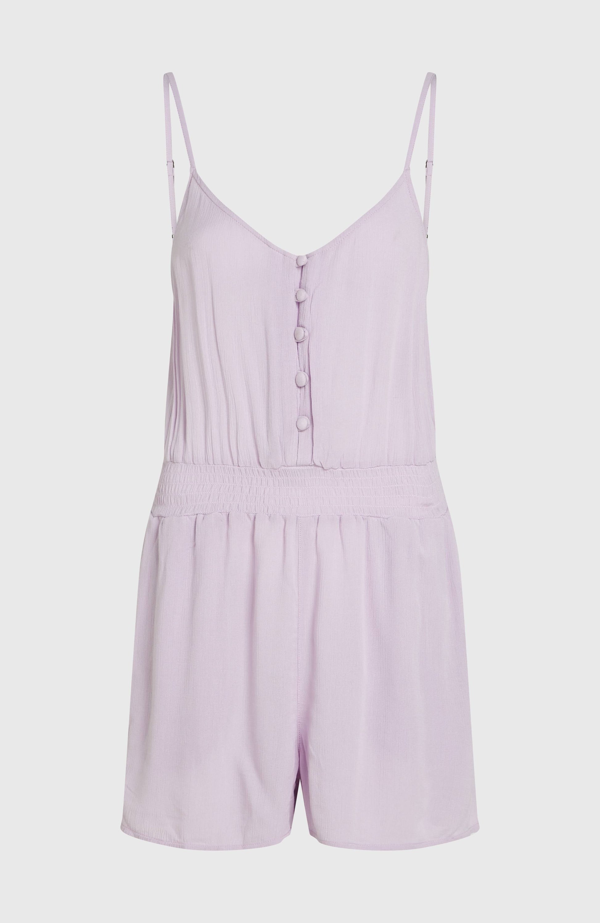 Women Thin Strap Buttoned Romper
