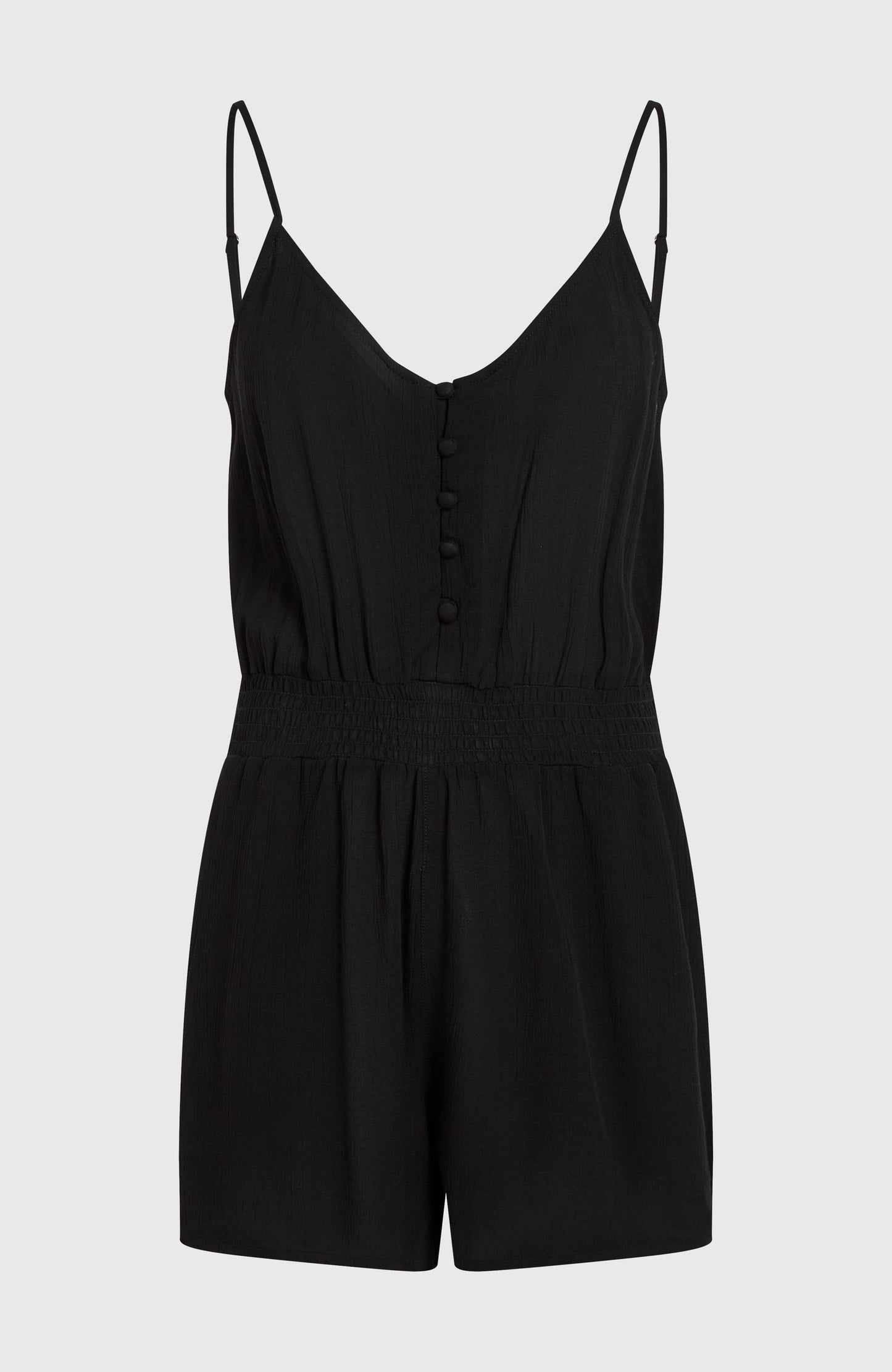 Women Thin Strap Buttoned Romper