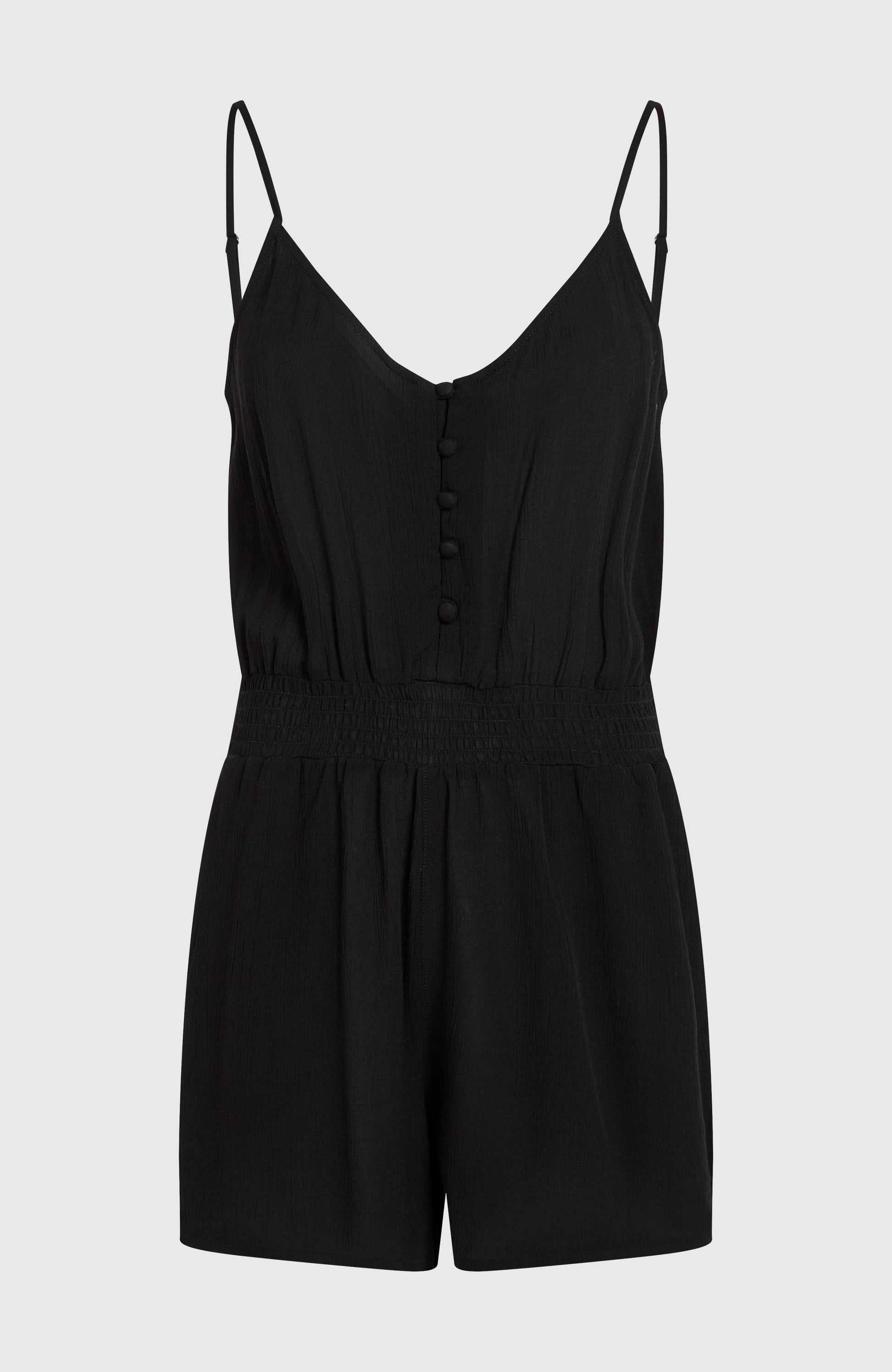 Women Thin Strap Buttoned Romper