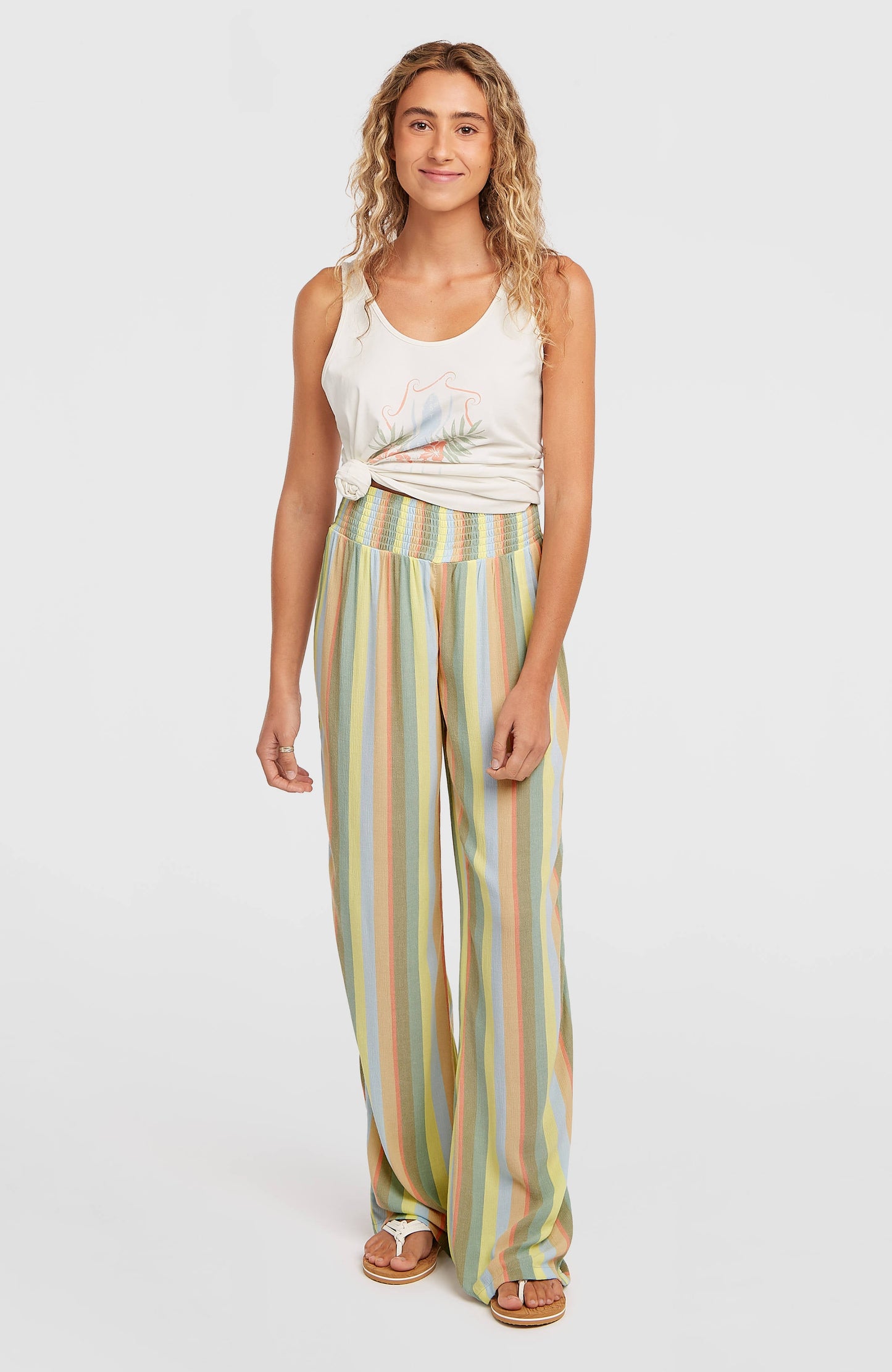 Women Johnny Smocked Waist Pants