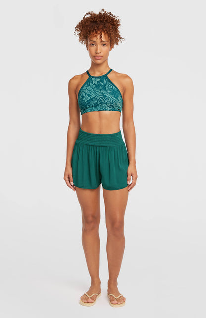 Women Johnny Smocked Waist Shorts