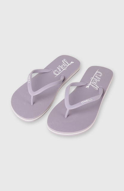 Women Profile Script Logo Sandals