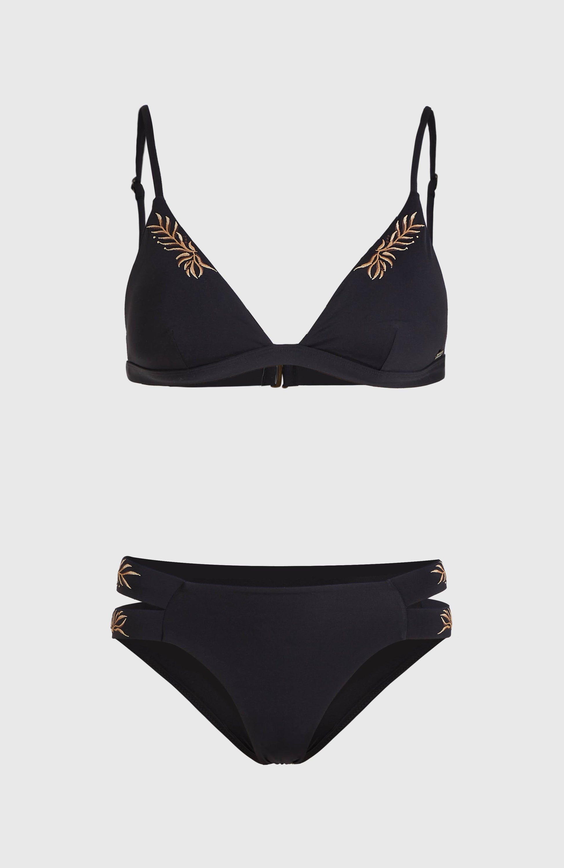 Women Seaside Boulder Embroidery Bikini Set