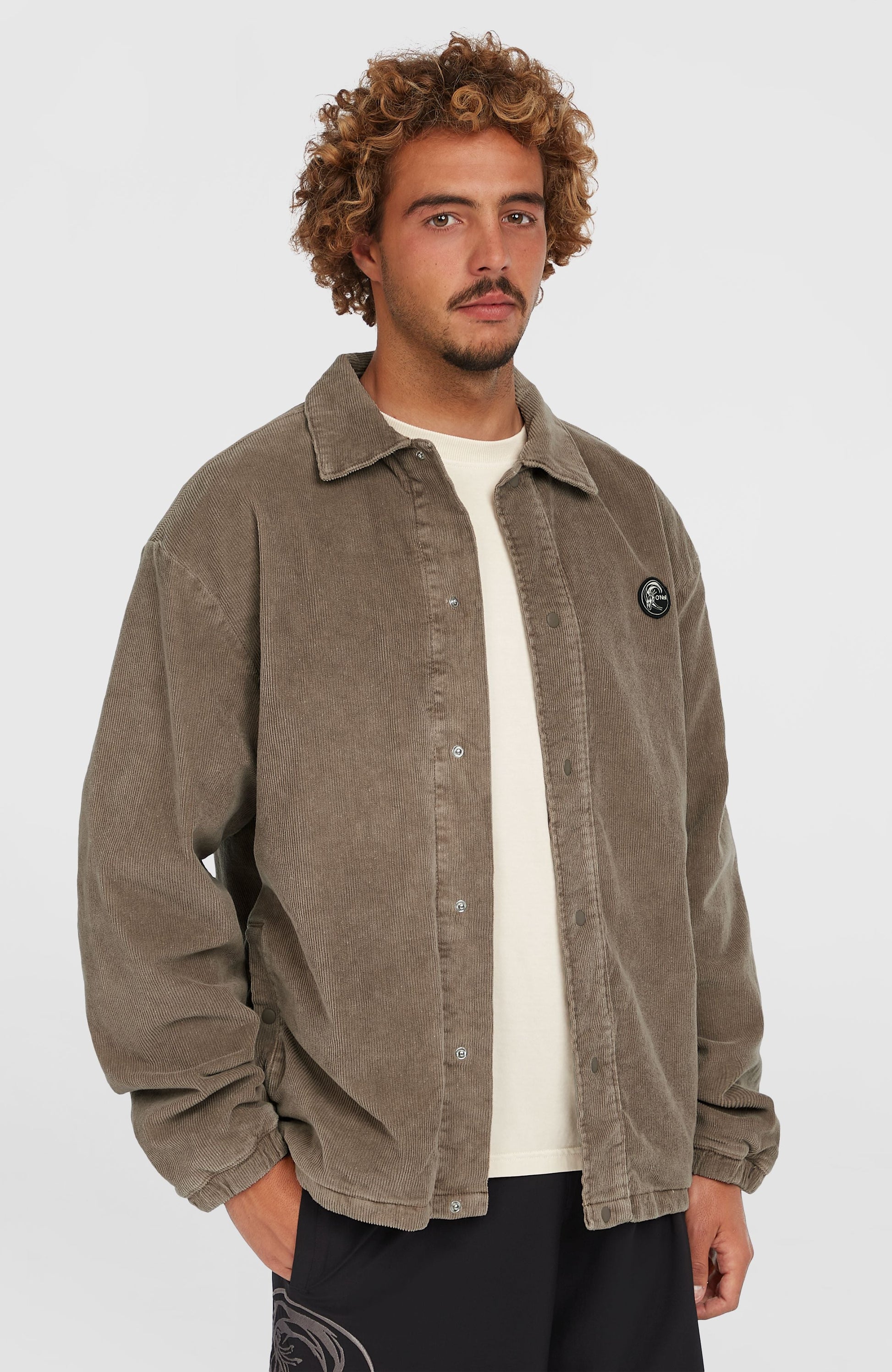 Men Cord Coach Jacket