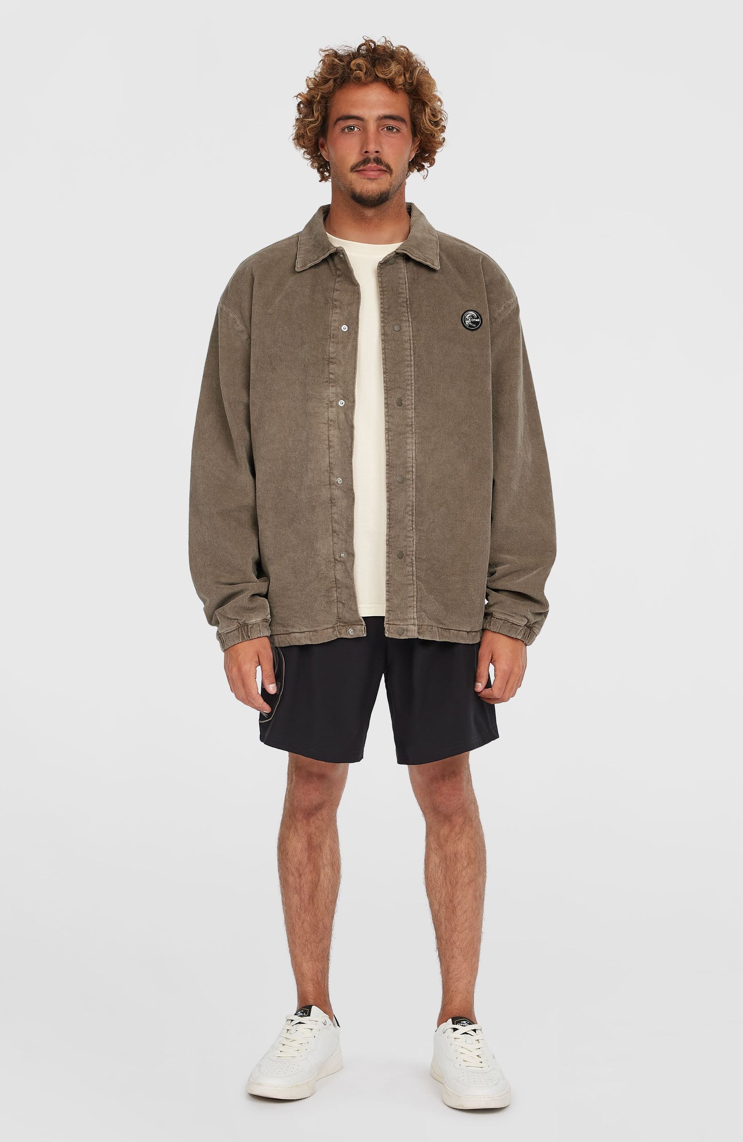 Men Cord Coach Jacket