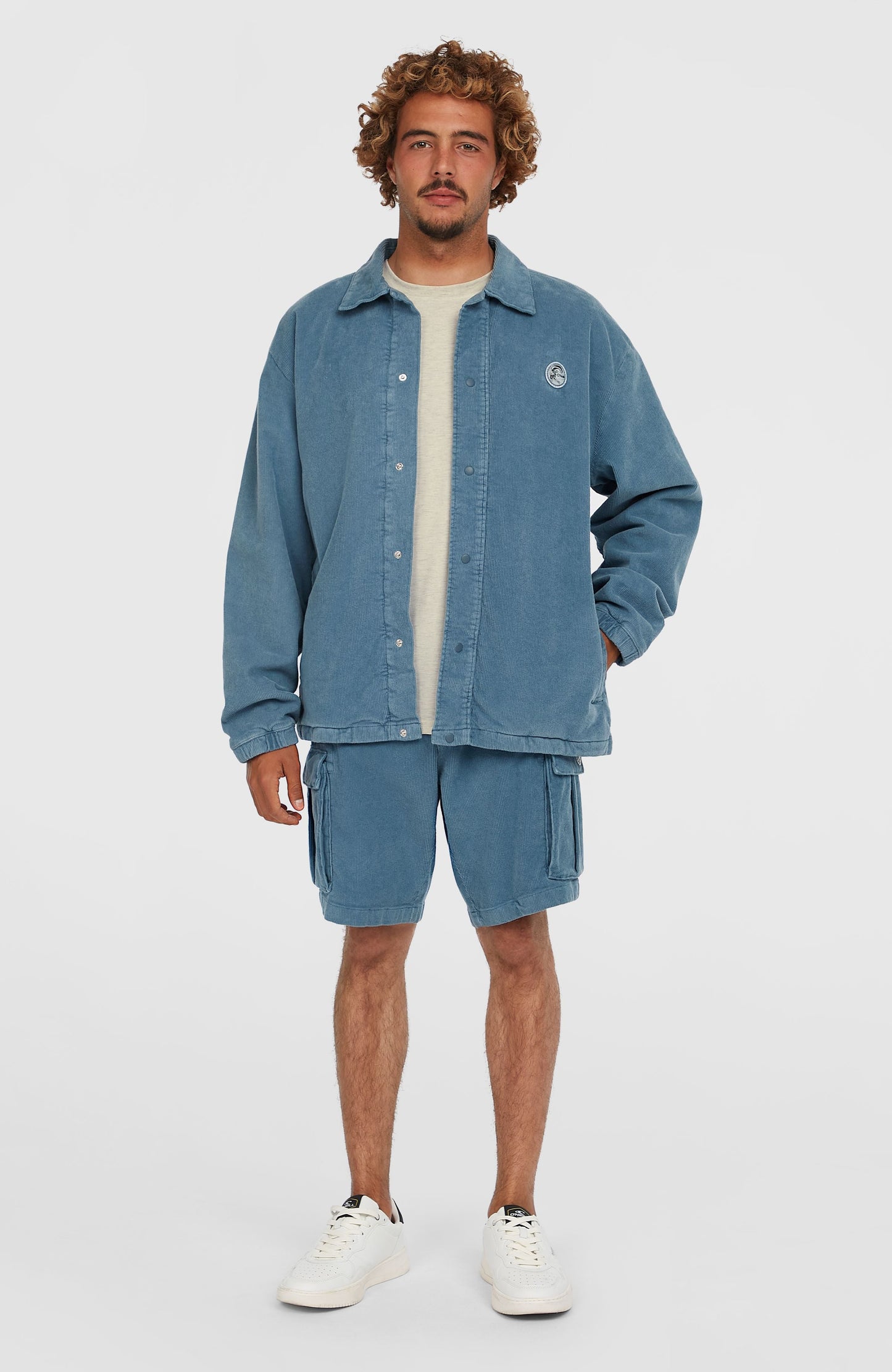 Men Cord Coach Jacket