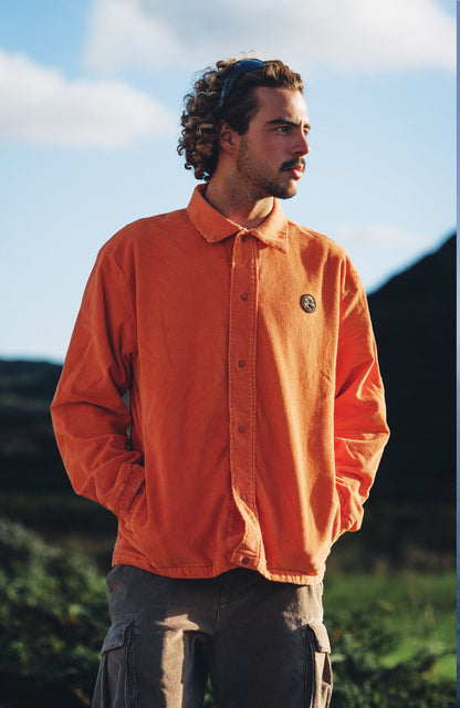 Men Cord Coach Jacket