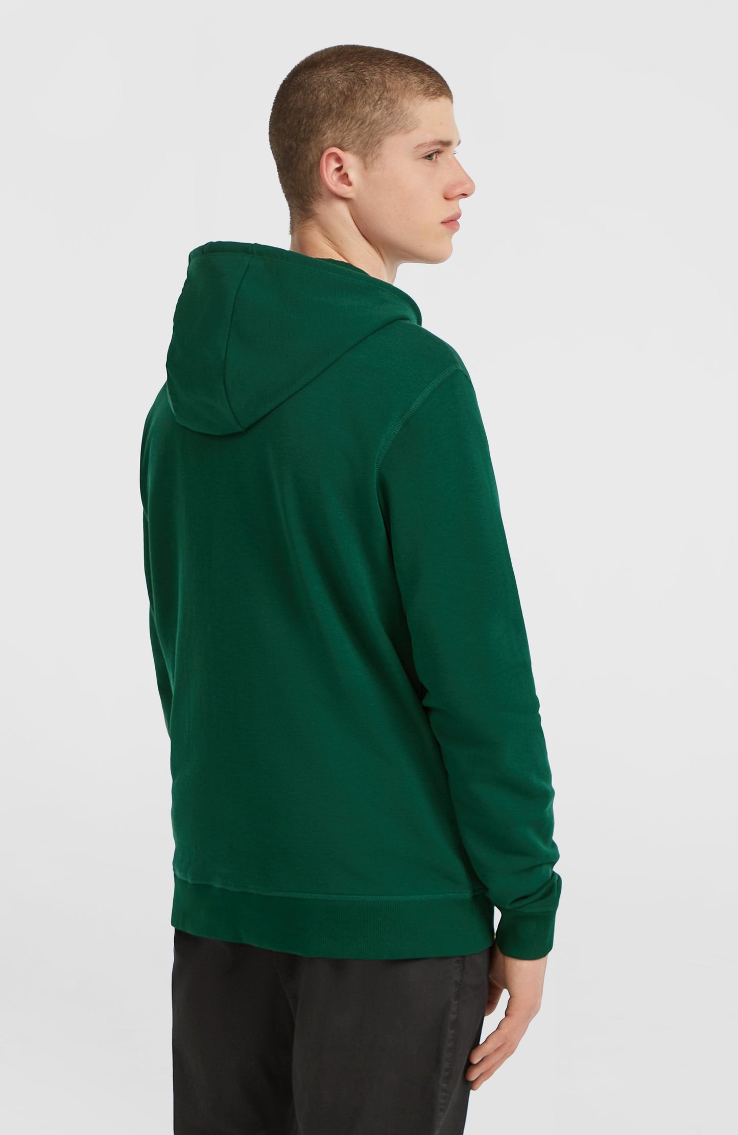 Men Small Logo Full-Zip Hoodie
