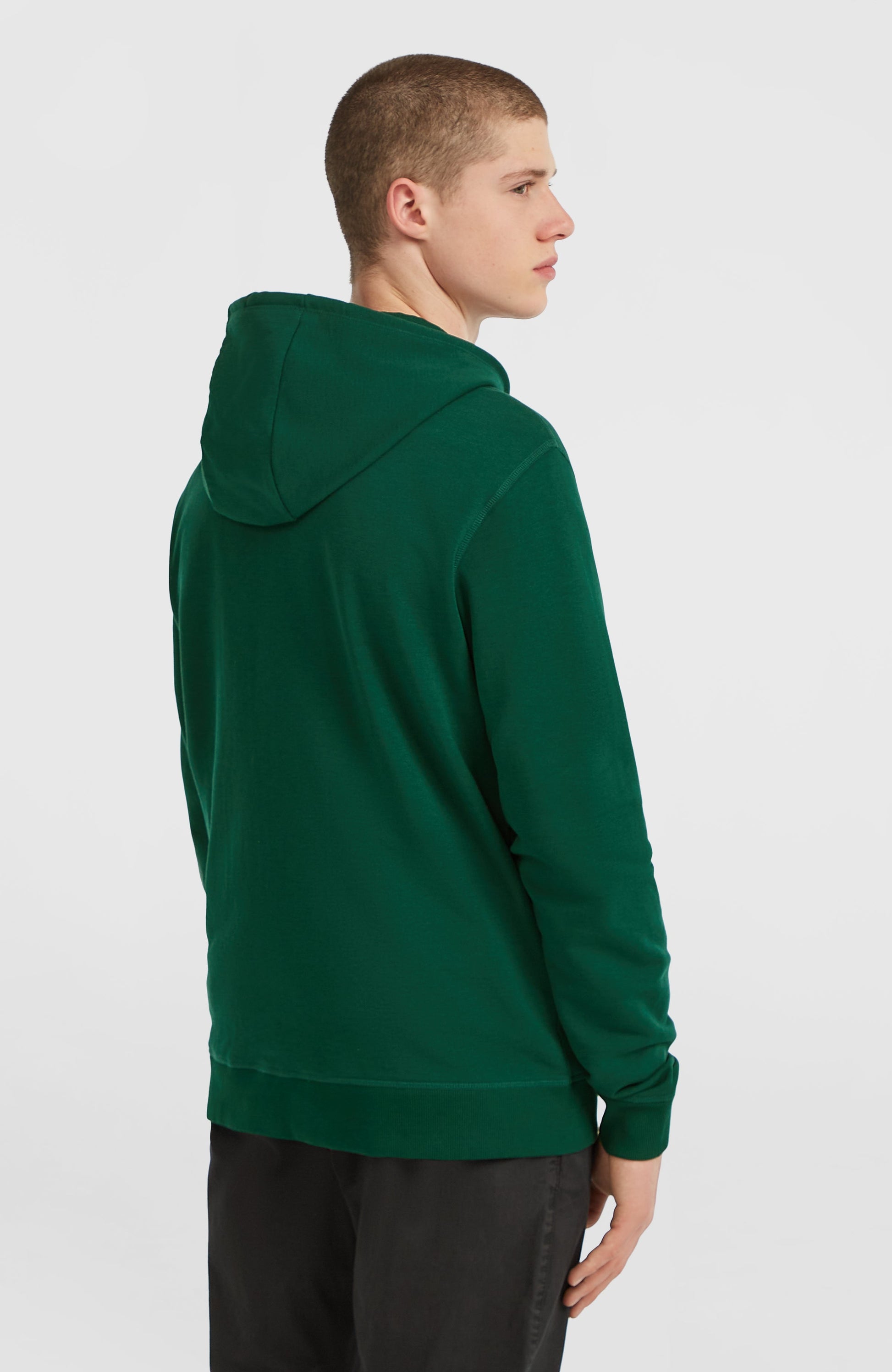 Men Small Logo Full-Zip Hoodie