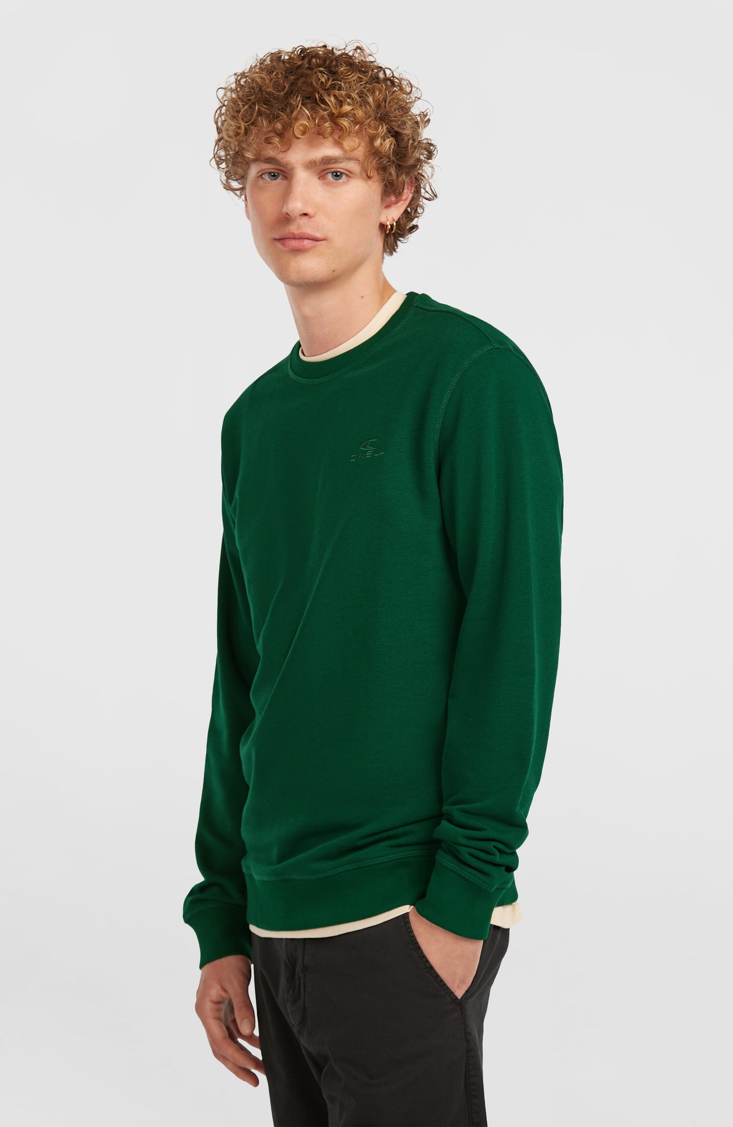Men Small Logo Crew Sweatshirt