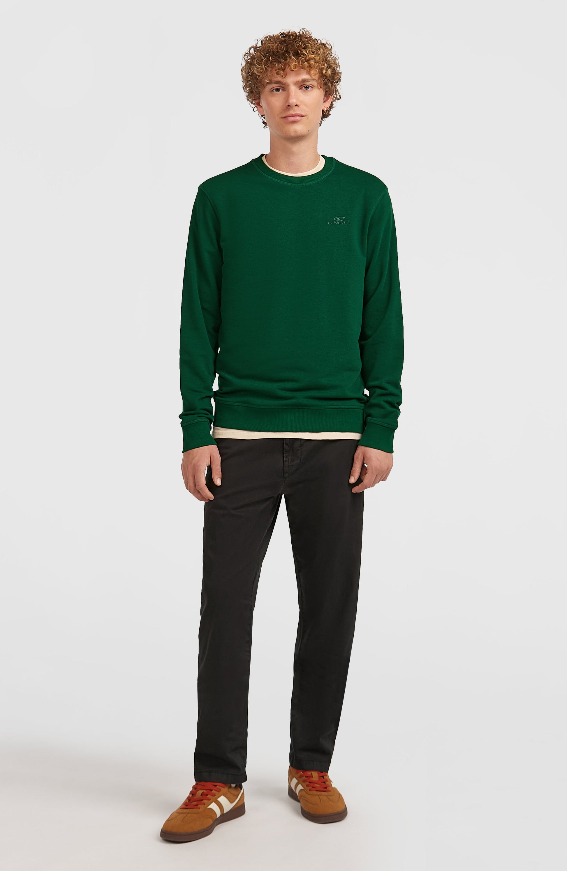 Men Small Logo Crew Sweatshirt