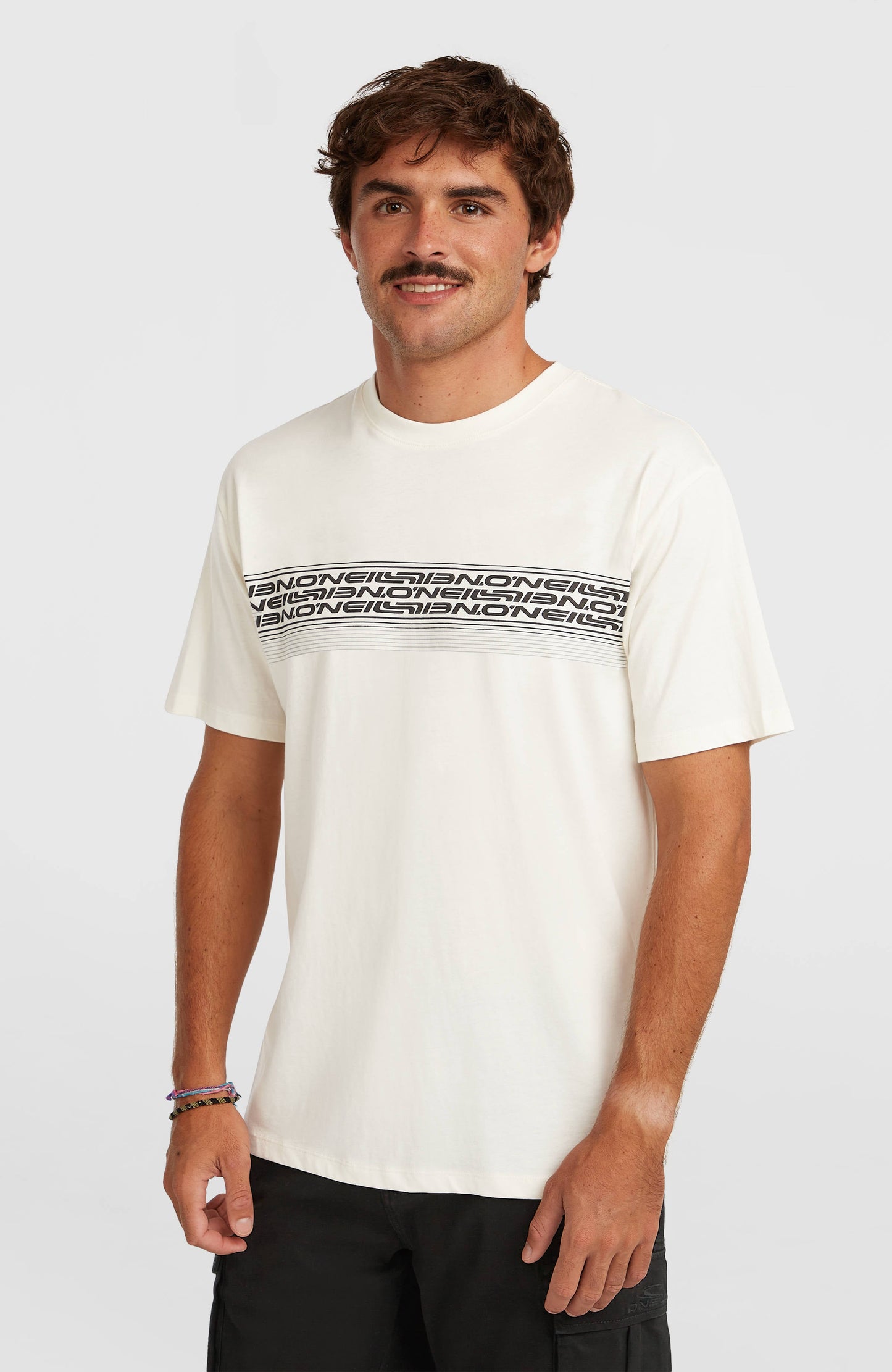 Men O’Neill Logo Stripe T-Shirt