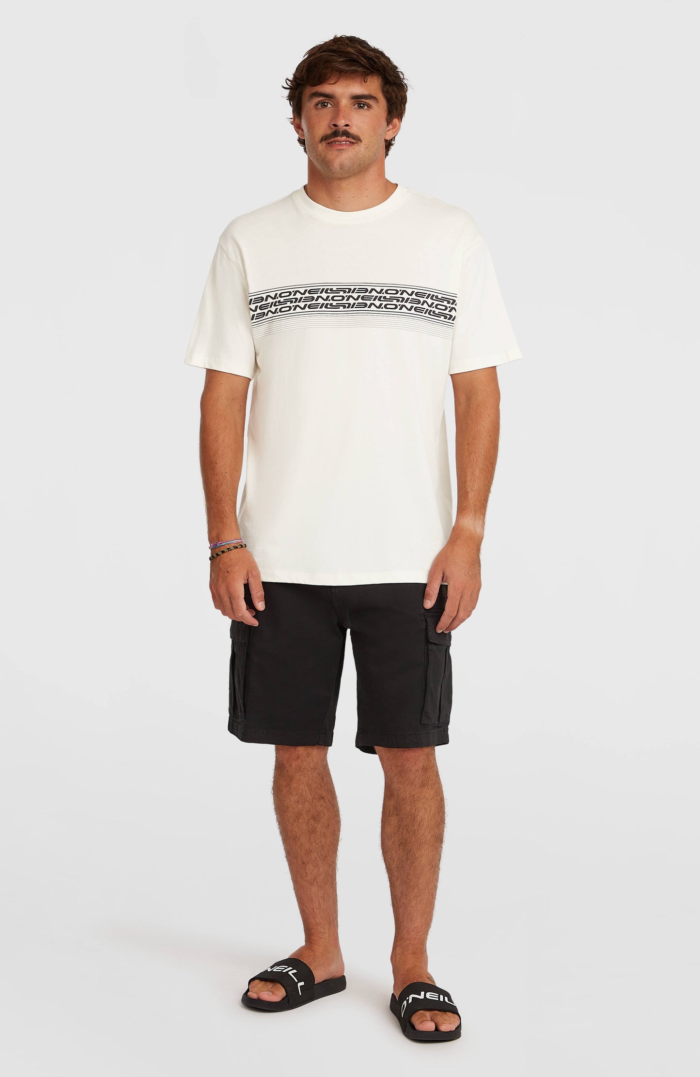 Men O’Neill Logo Stripe T-Shirt