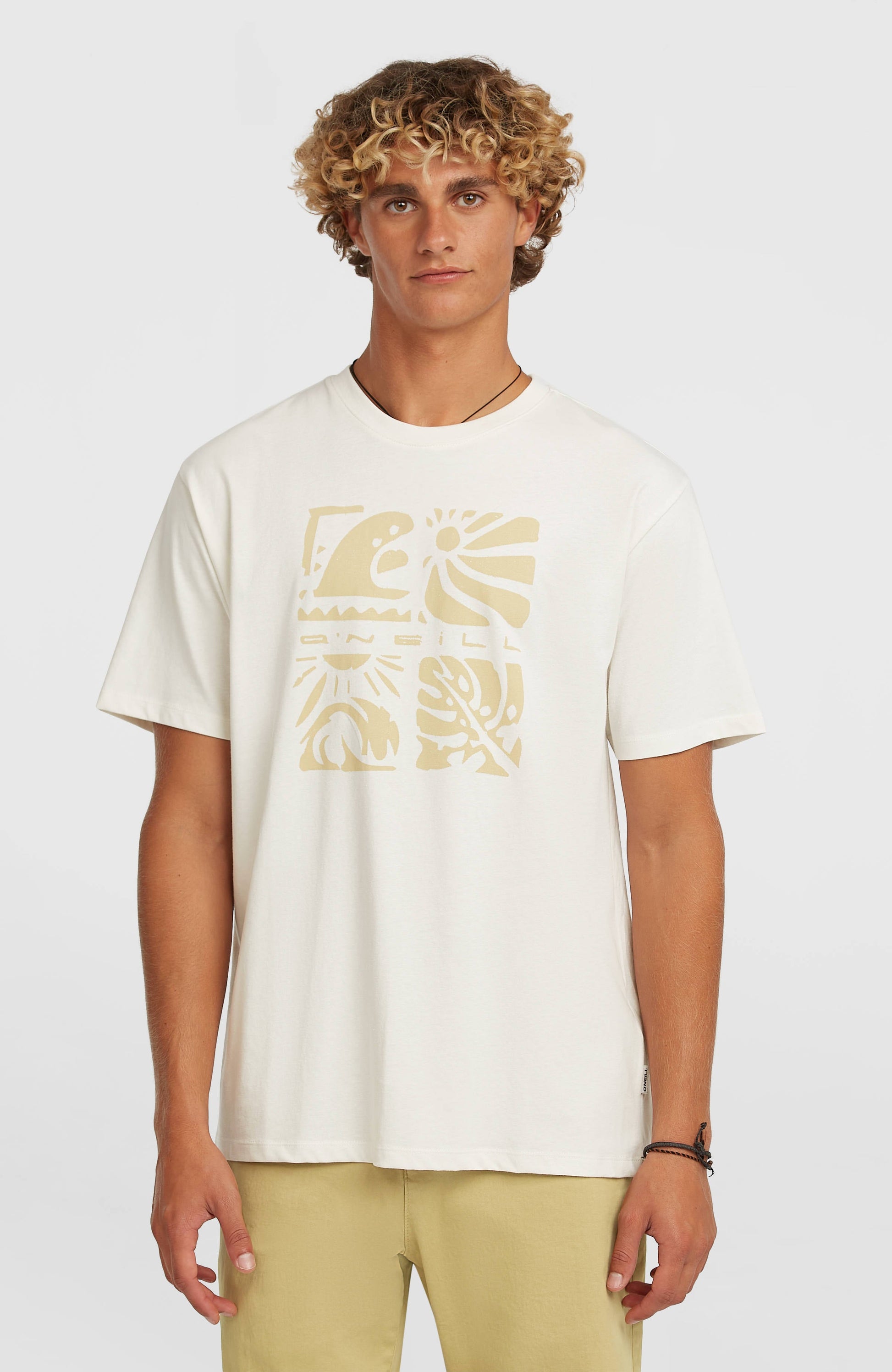 Men O’Neill Melange Front Print T-Shirt