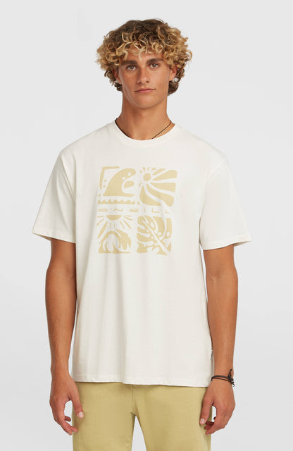 Men O’Neill Melange Front Print T-Shirt