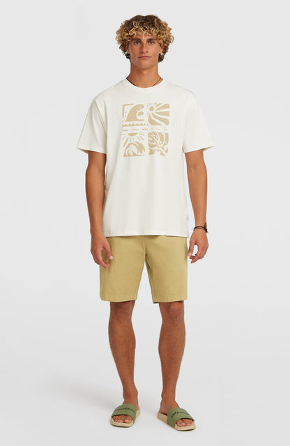 Men O’Neill Melange Front Print T-Shirt