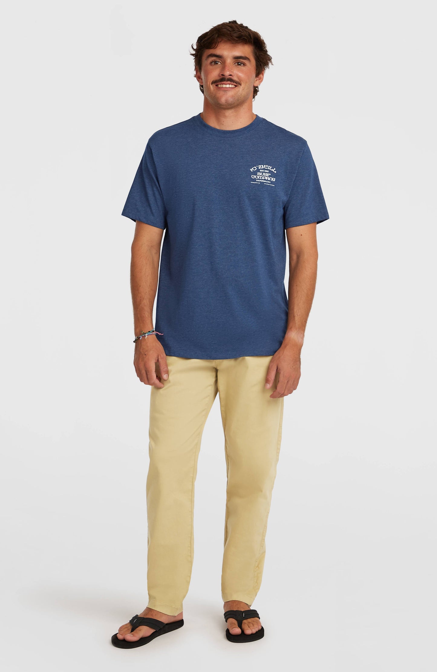 Men Melange Chest Print T-Shirt