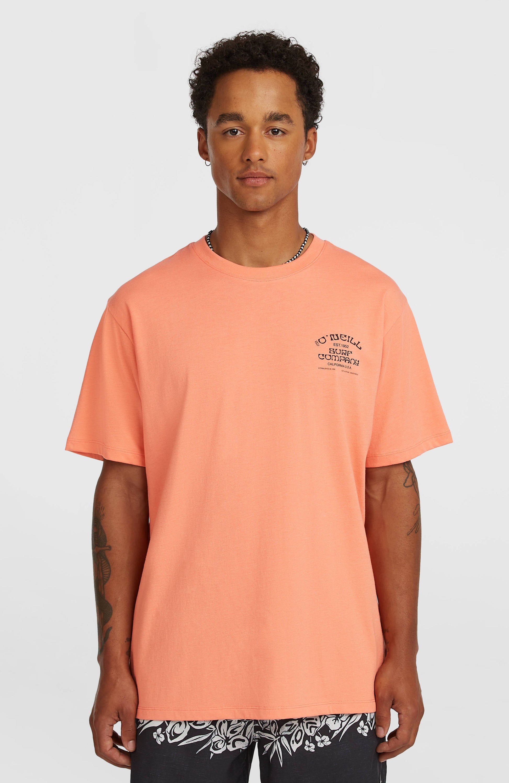 Men Melange Chest Print T-Shirt