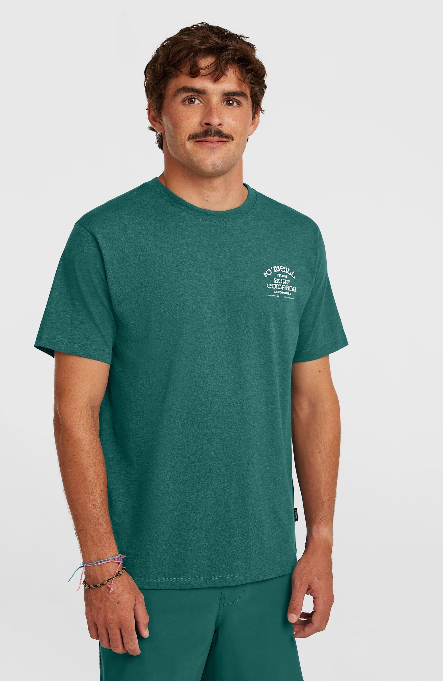 Men Melange Chest Print T-Shirt