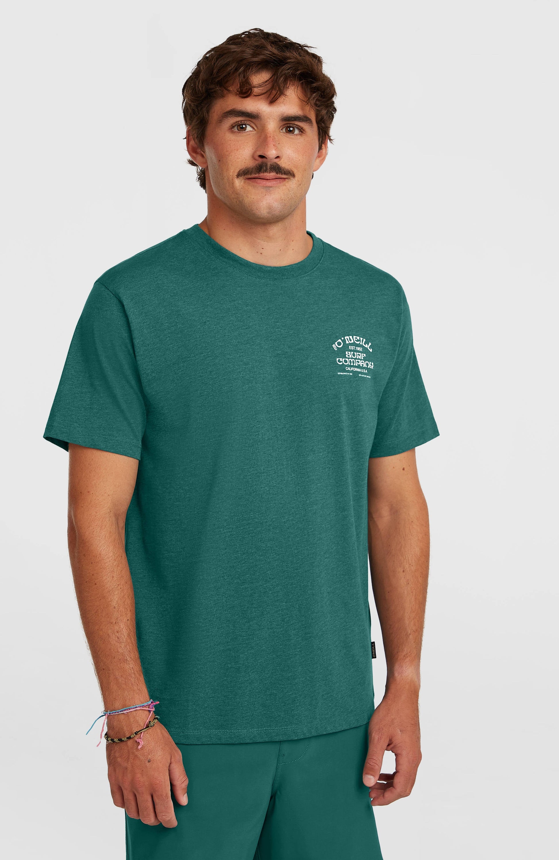 Men Melange Chest Print T-Shirt