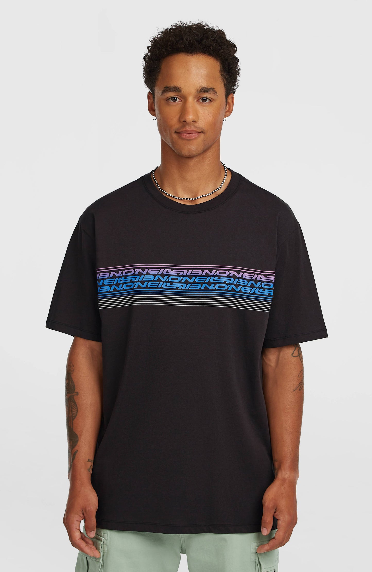 Men O’Neill Logo Stripe T-Shirt