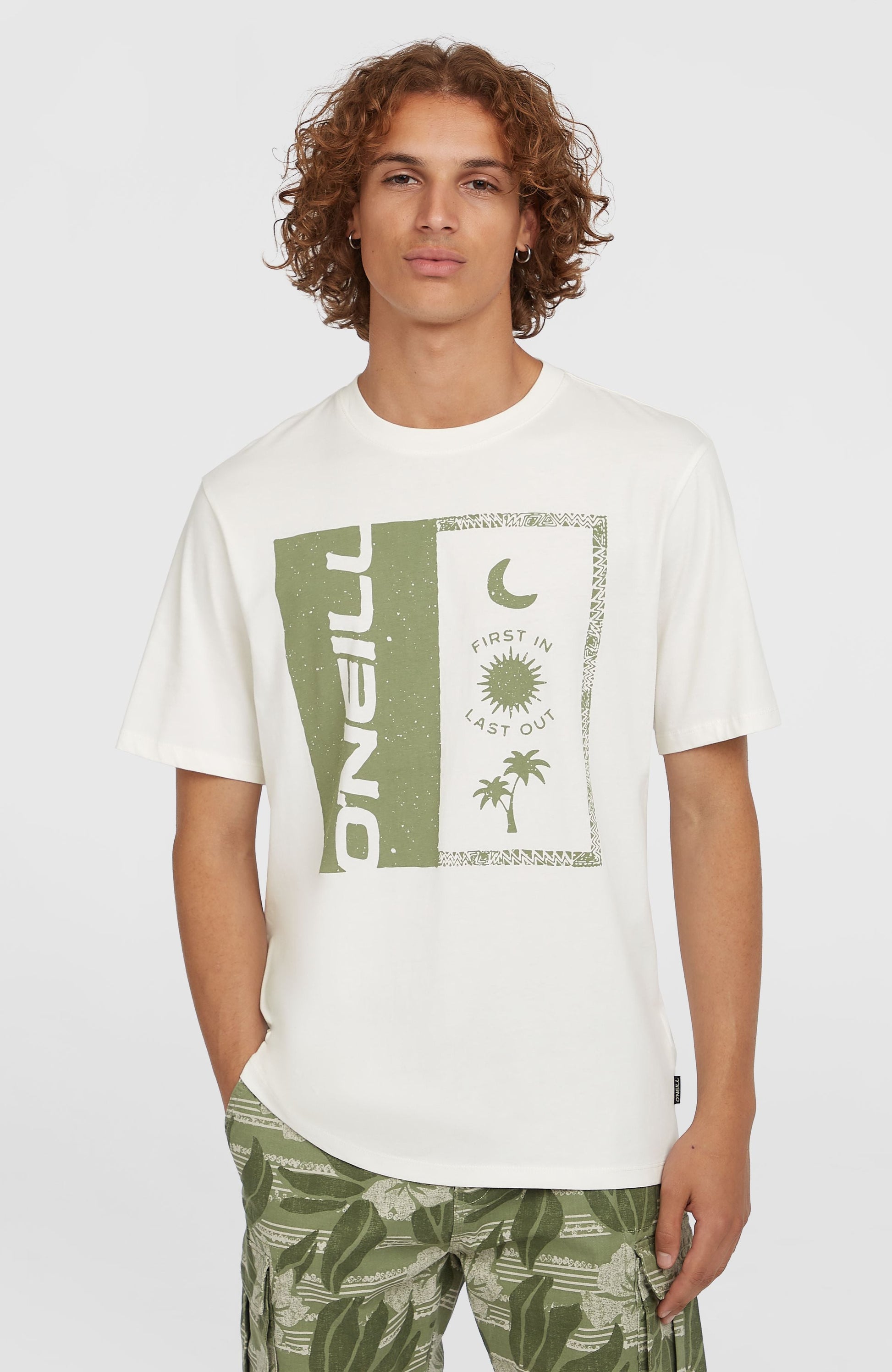 Men Front Print T-Shirt