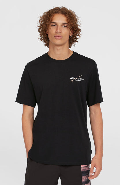 Men Retro Back Print T-Shirt