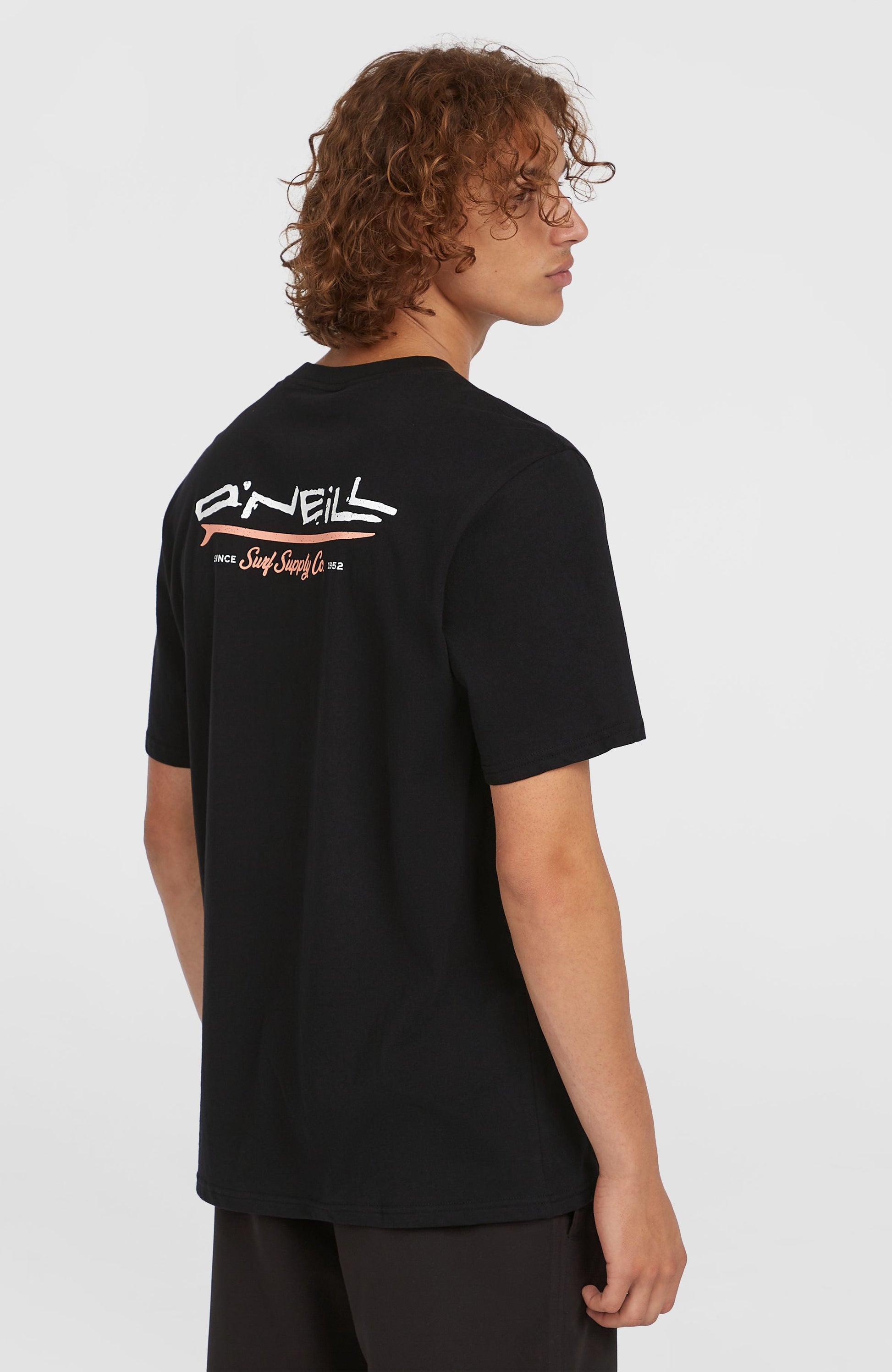 Men Retro Back Print T-Shirt