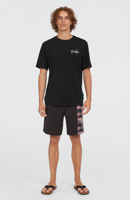 Men Retro Back Print T-Shirt