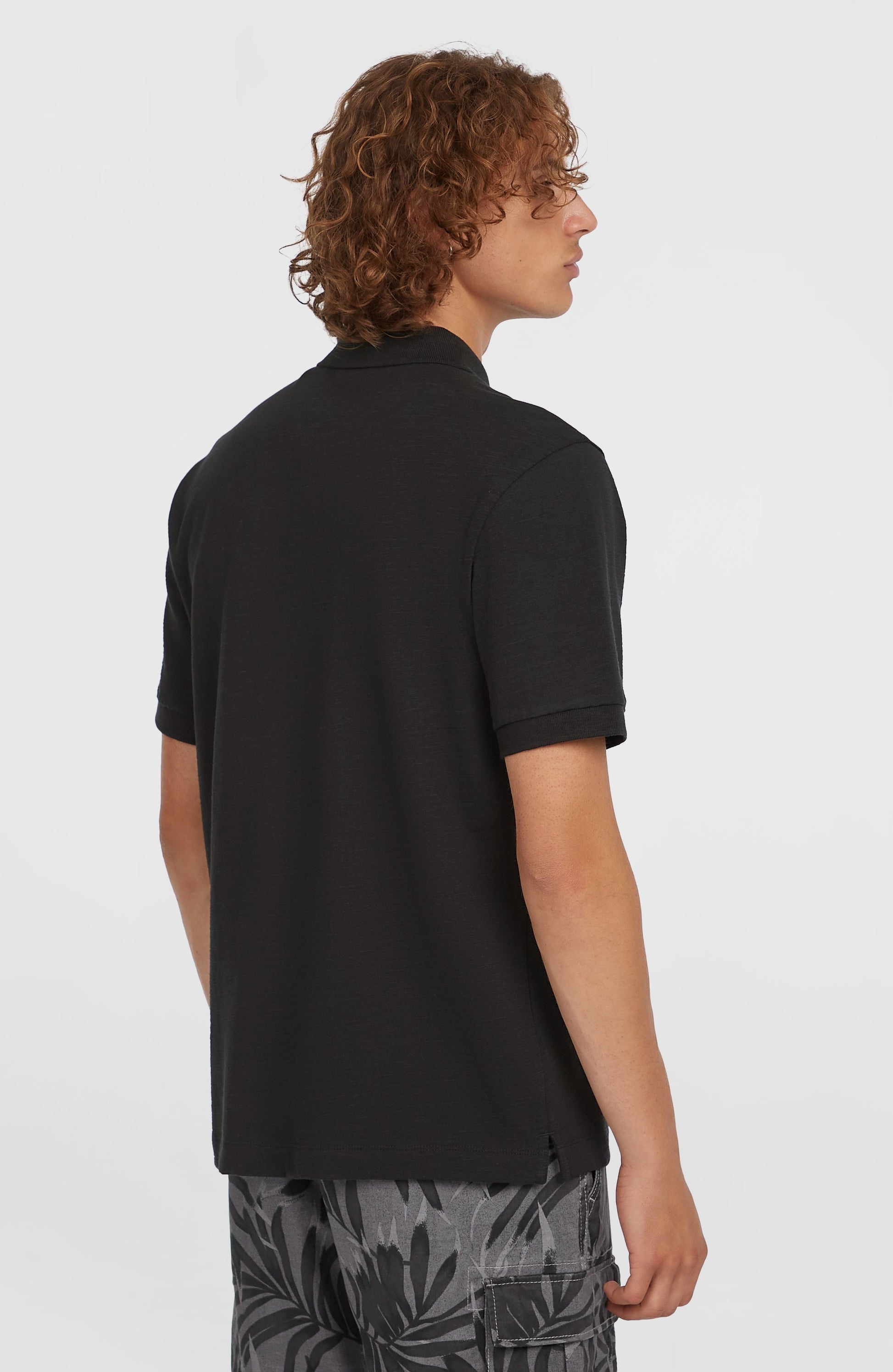 Men Slub Small Logo Polo