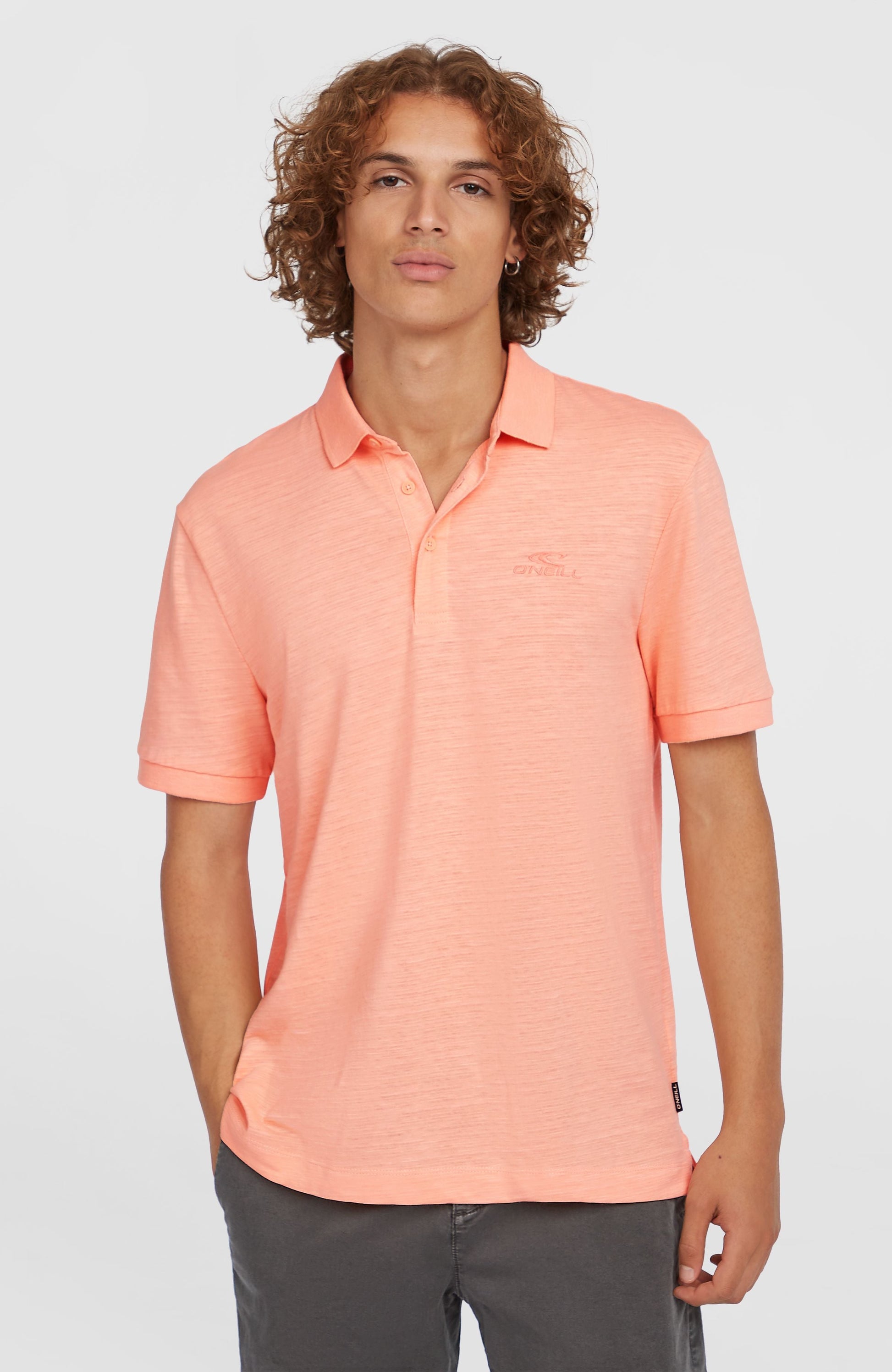 Men Slub Small Logo Polo