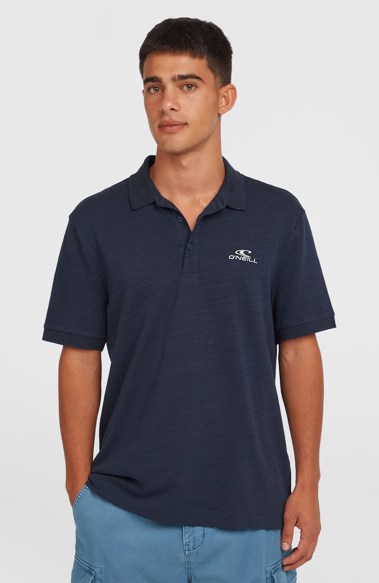 Men Slub Small Logo Polo