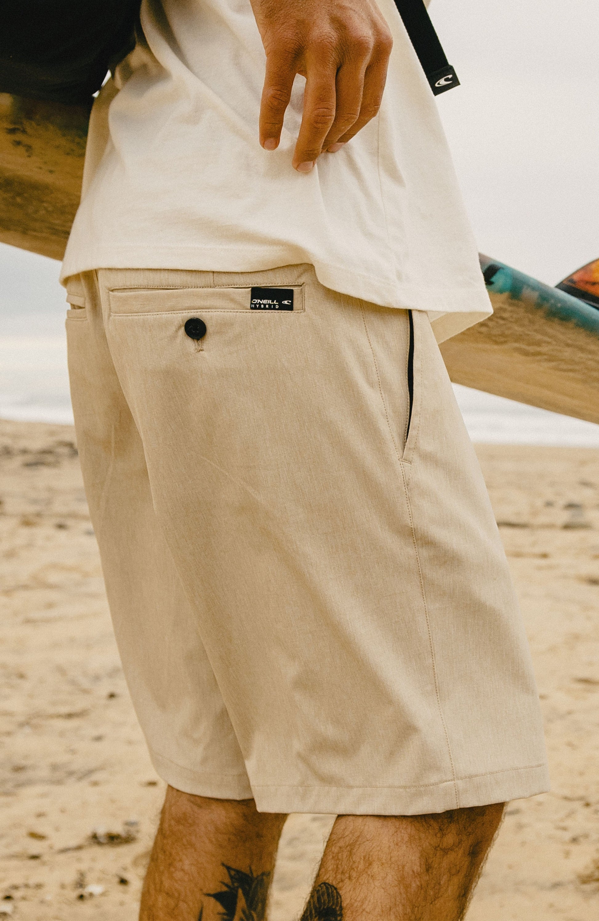 Men Hybrid 19" Melange Shorts