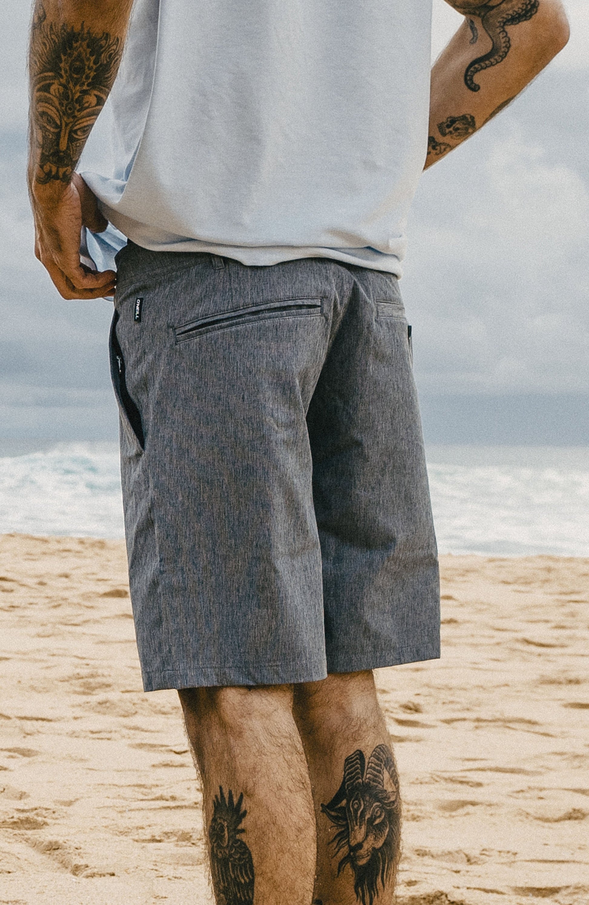Men Hybrid 19" Melange Shorts