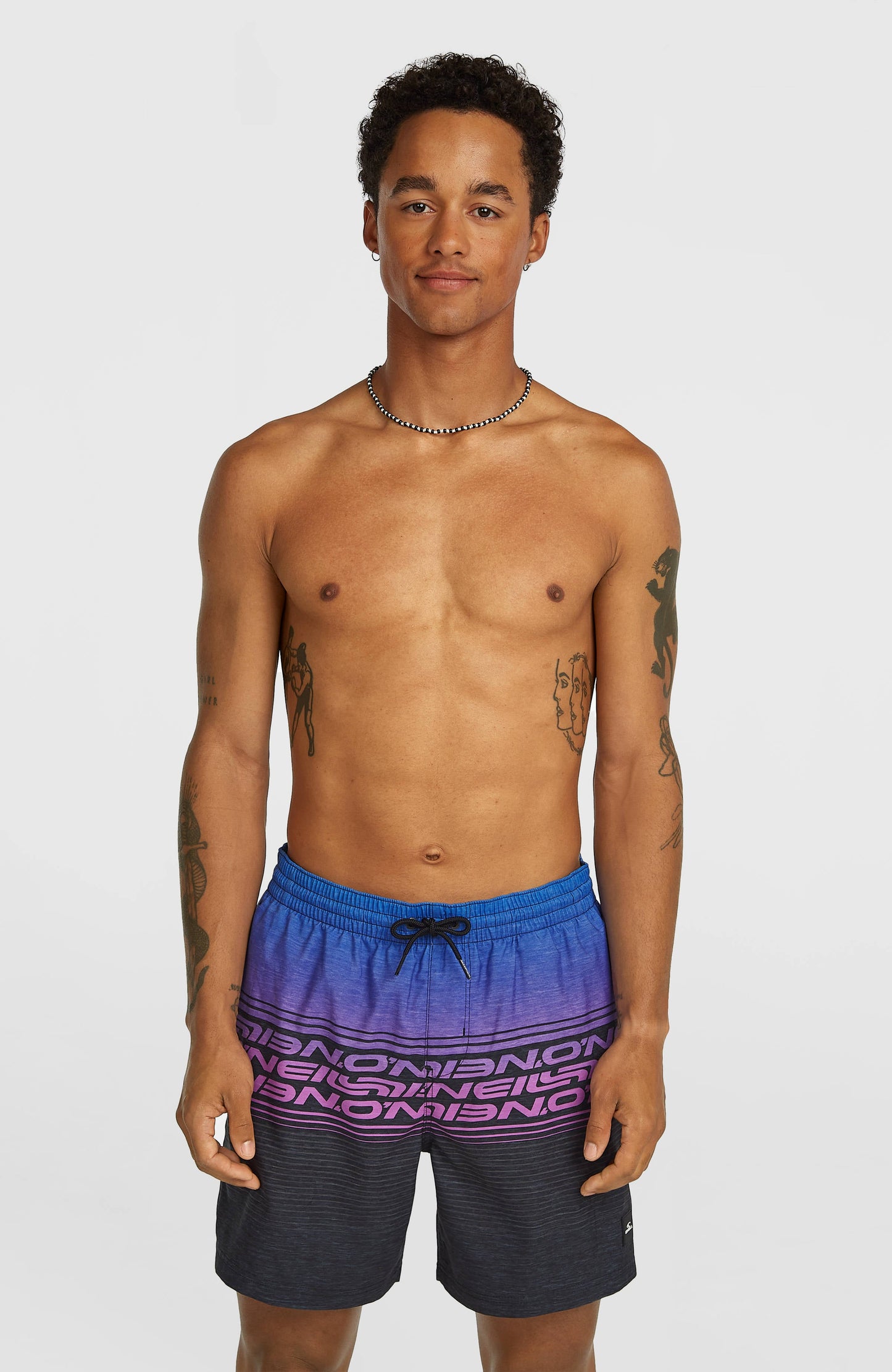 Men Logo Stripe 16'' Swimshorts