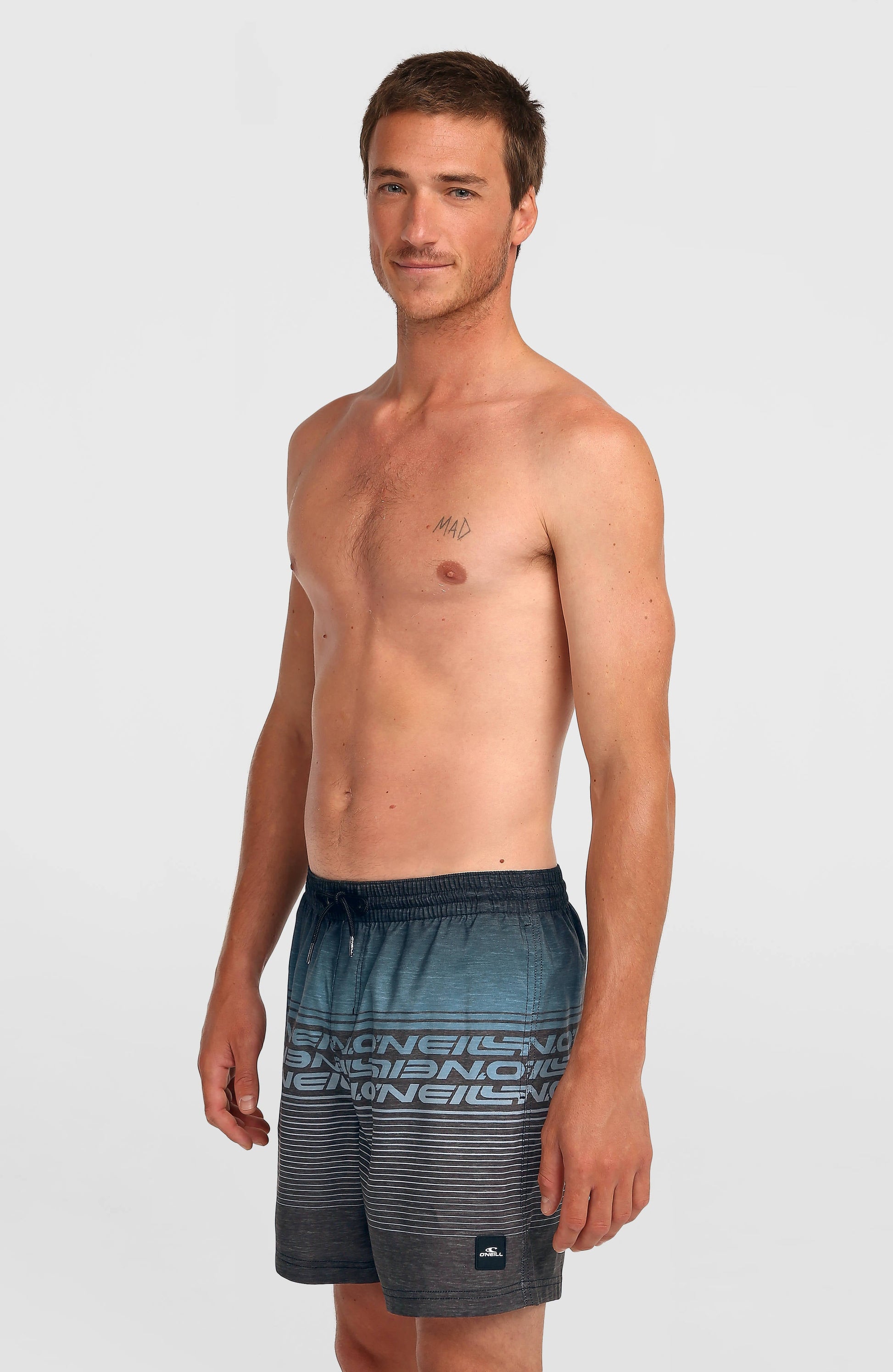 Men Logo Stripe 16'' Swimshorts