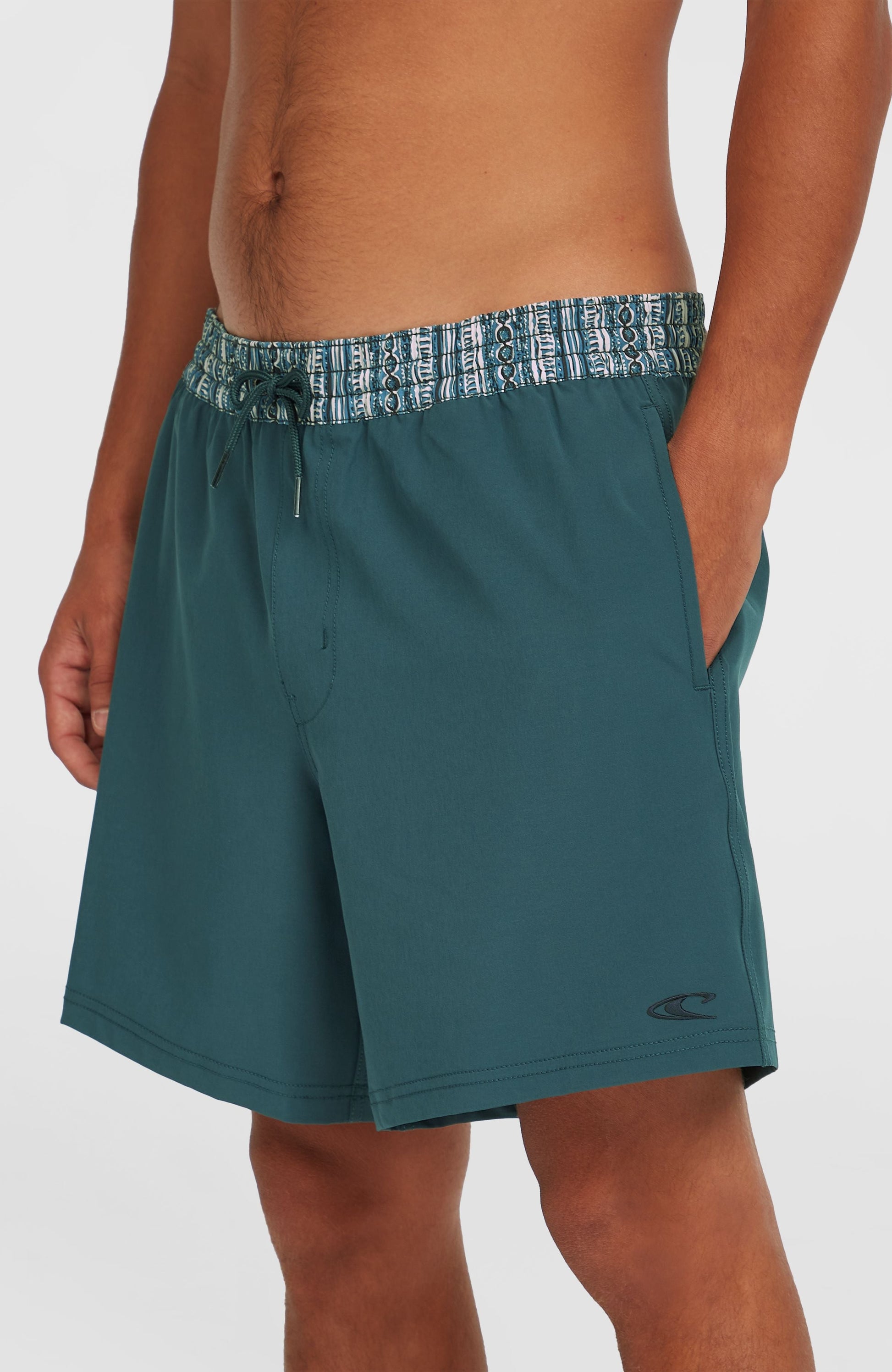 Men Pocket Print 16'' Swim Shorts