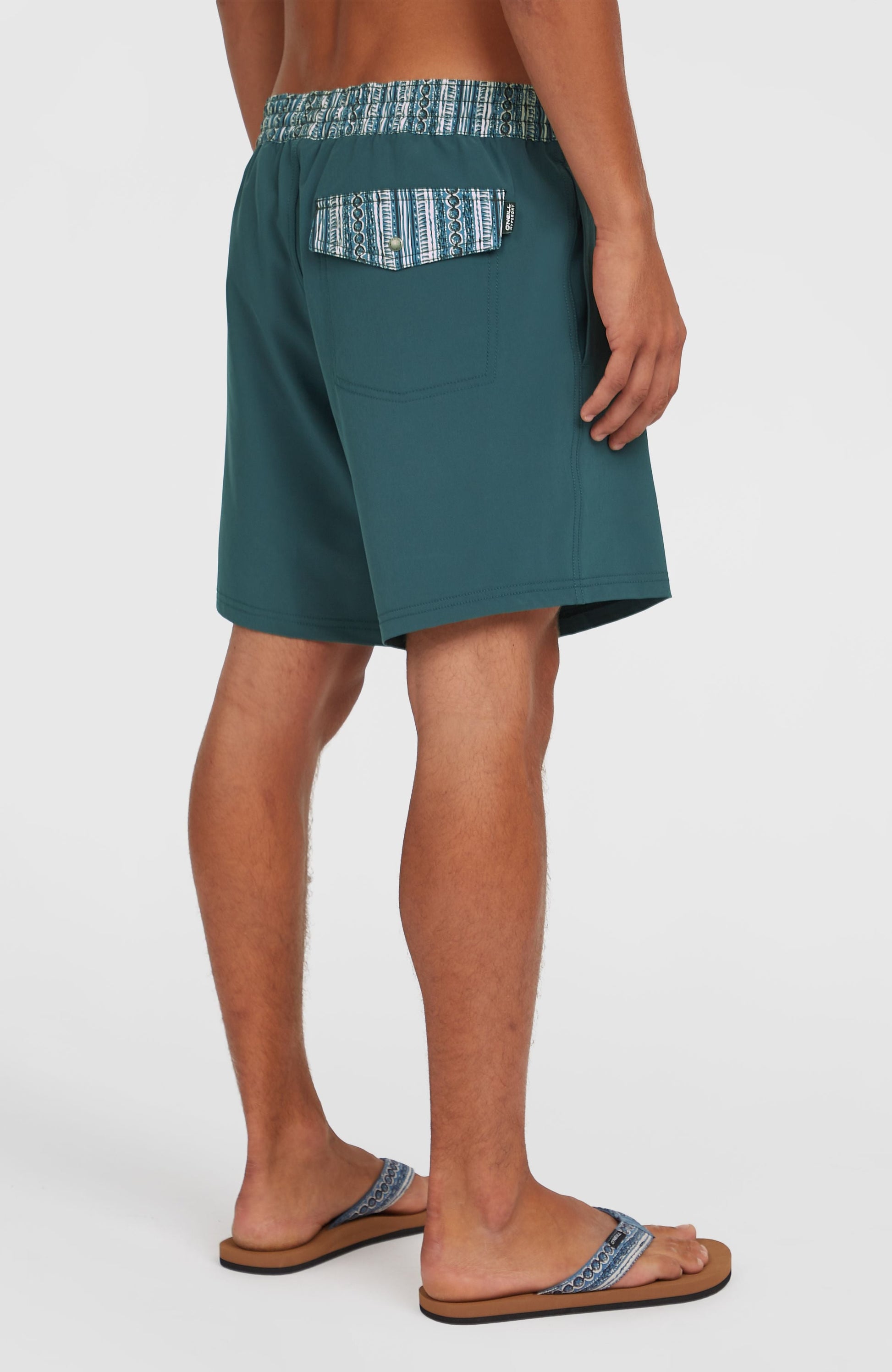 Men Pocket Print 16'' Swim Shorts