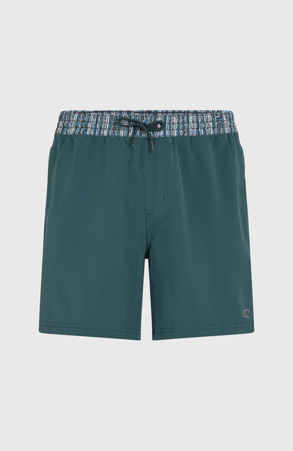Men Pocket Print 16'' Swim Shorts